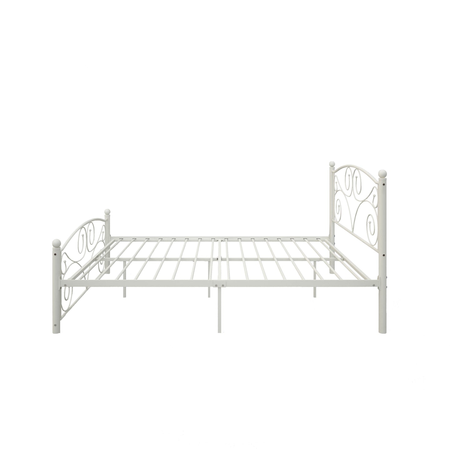 Queen Size Unique Flower Sturdy Metal Bed Frame