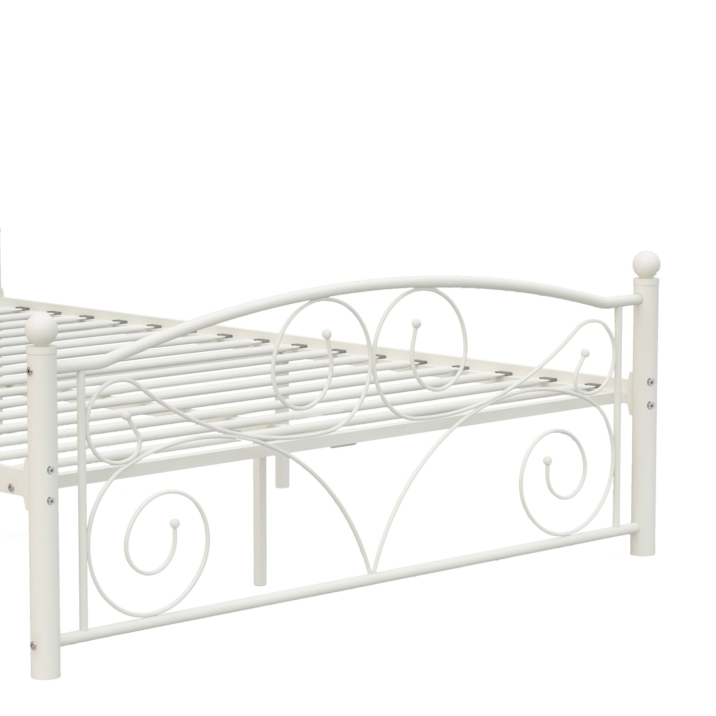 Queen Size Unique Flower Sturdy Metal Bed Frame