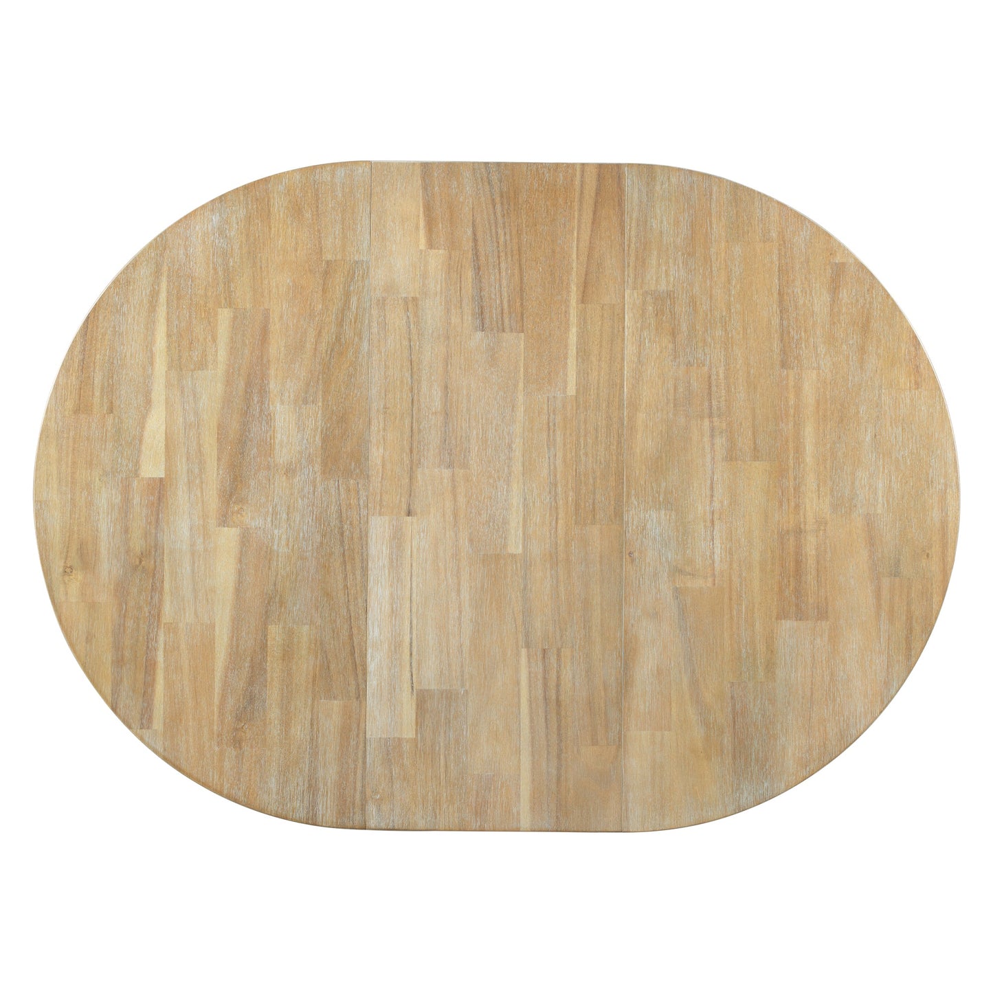 TREXM Farmhouse Round Extendable Dining Table