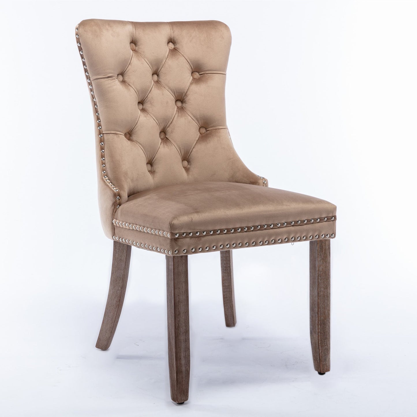 Nikki Collection Velvet Upholstered Dining Chair Set