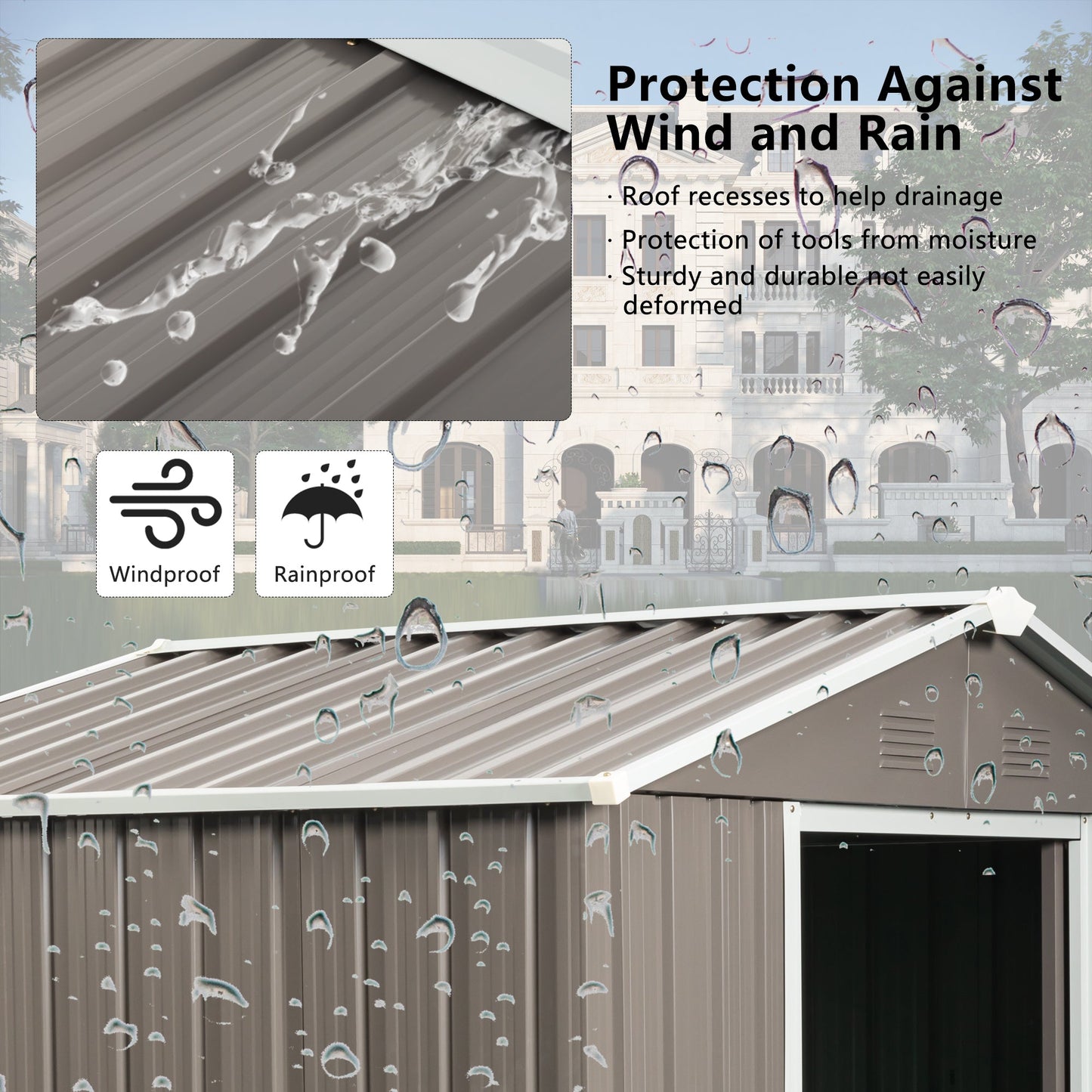 6ft x 5ft Outdoor Metal Storage Shed