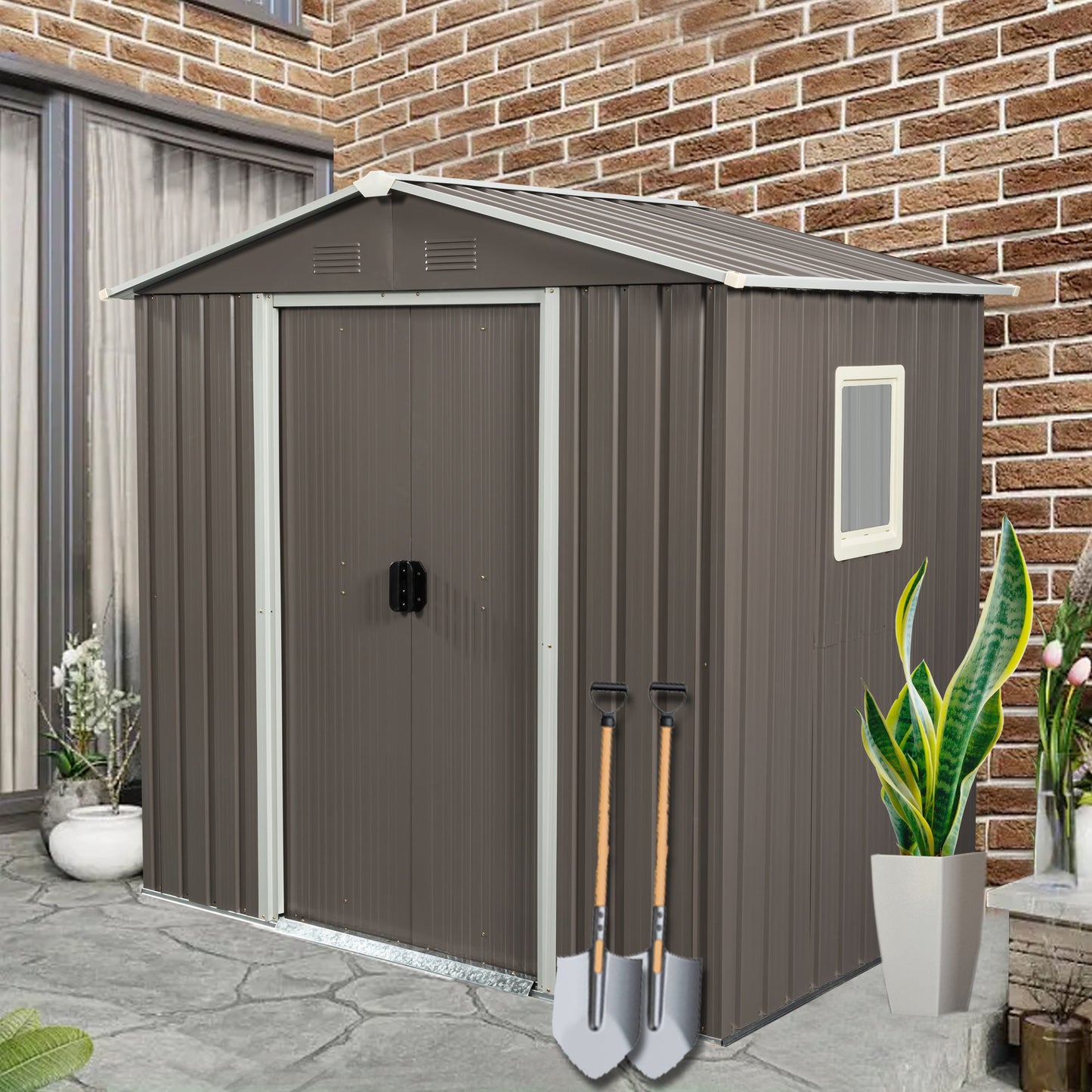 6ft x 5ft Outdoor Metal Storage Shed