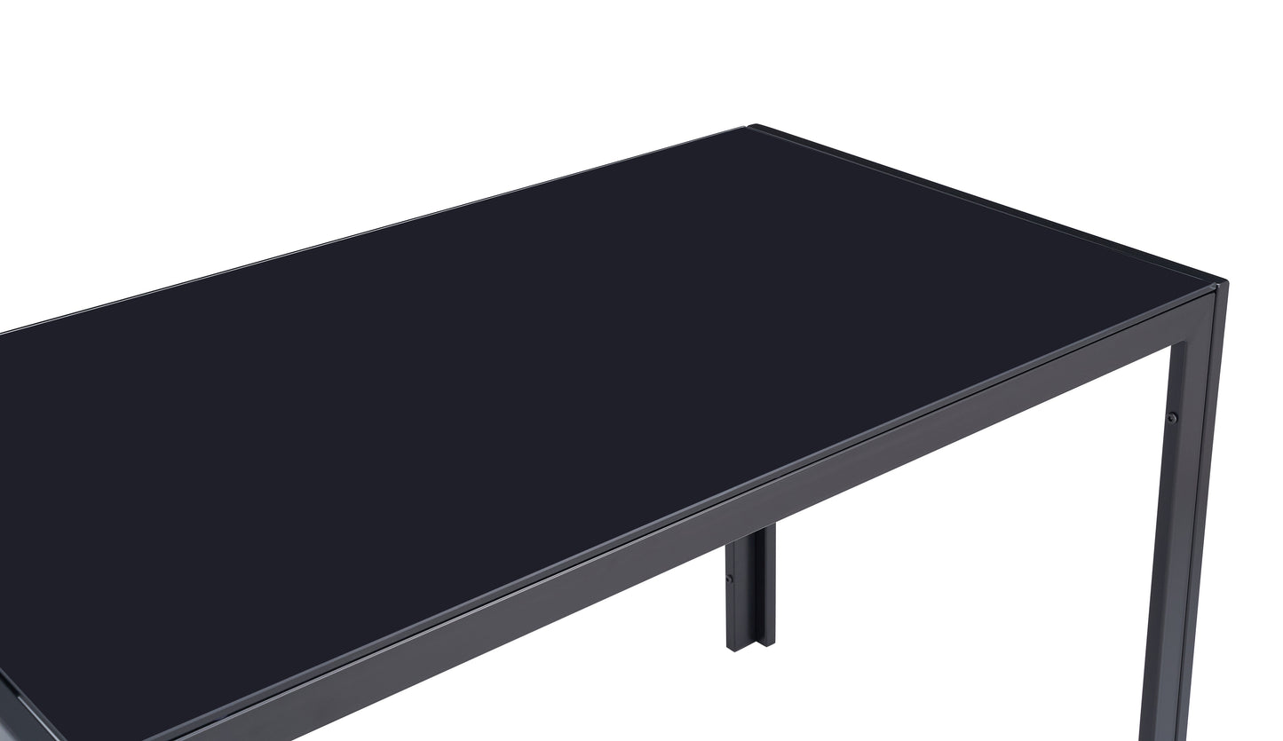47.25 Inch 4-Seater Tempered Glass Dining Table