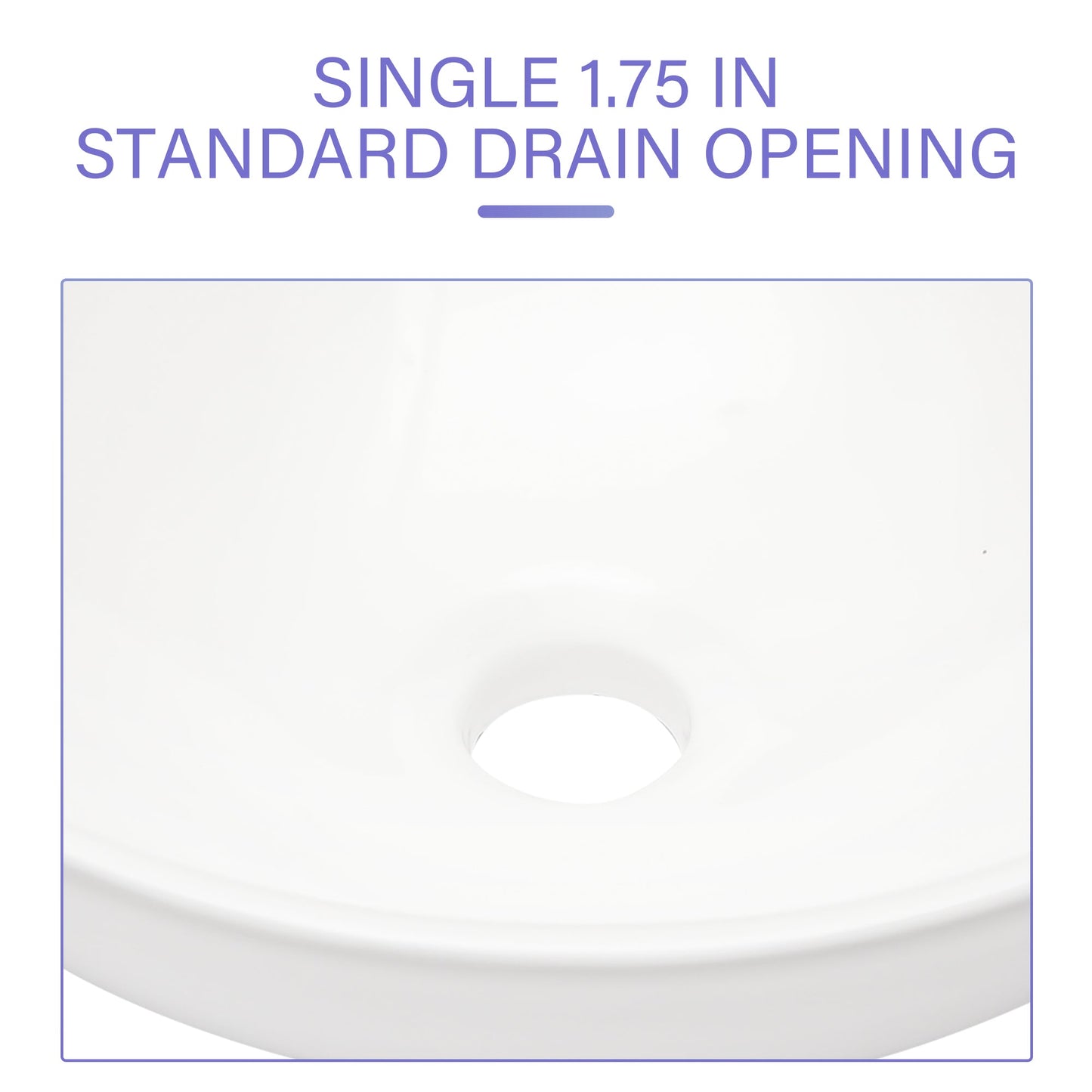 16"x16" White Ceramic C Vessel Bathroom Sink