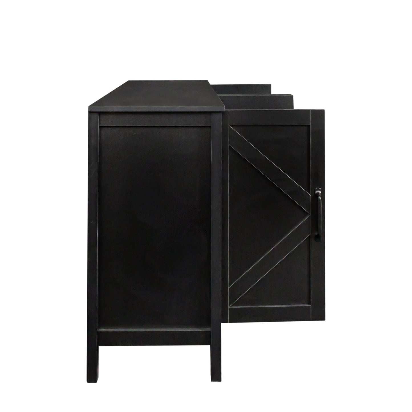 Cabinet with 4 Doors and Open Shelves