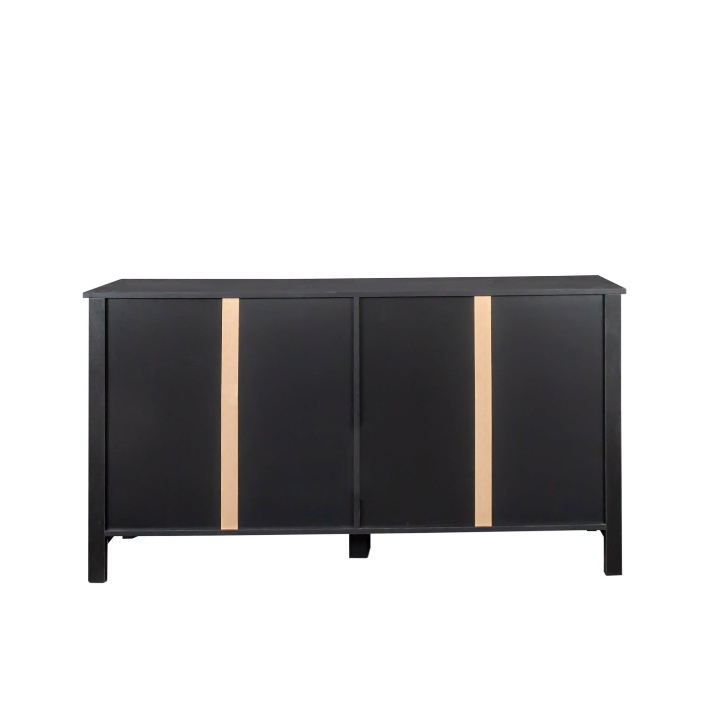 Cabinet with 4 Doors and Open Shelves