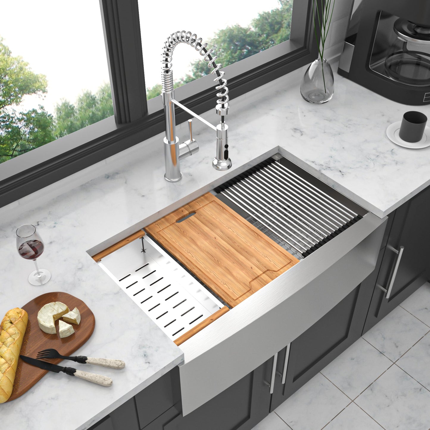 30 Farmhouse Sink Workstation