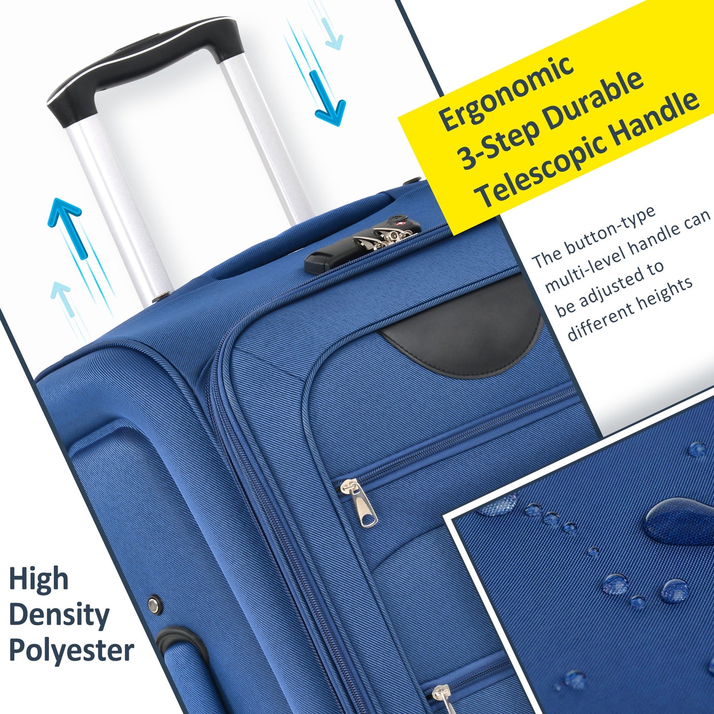 Softside Luggage Expandable 3 Piece Set