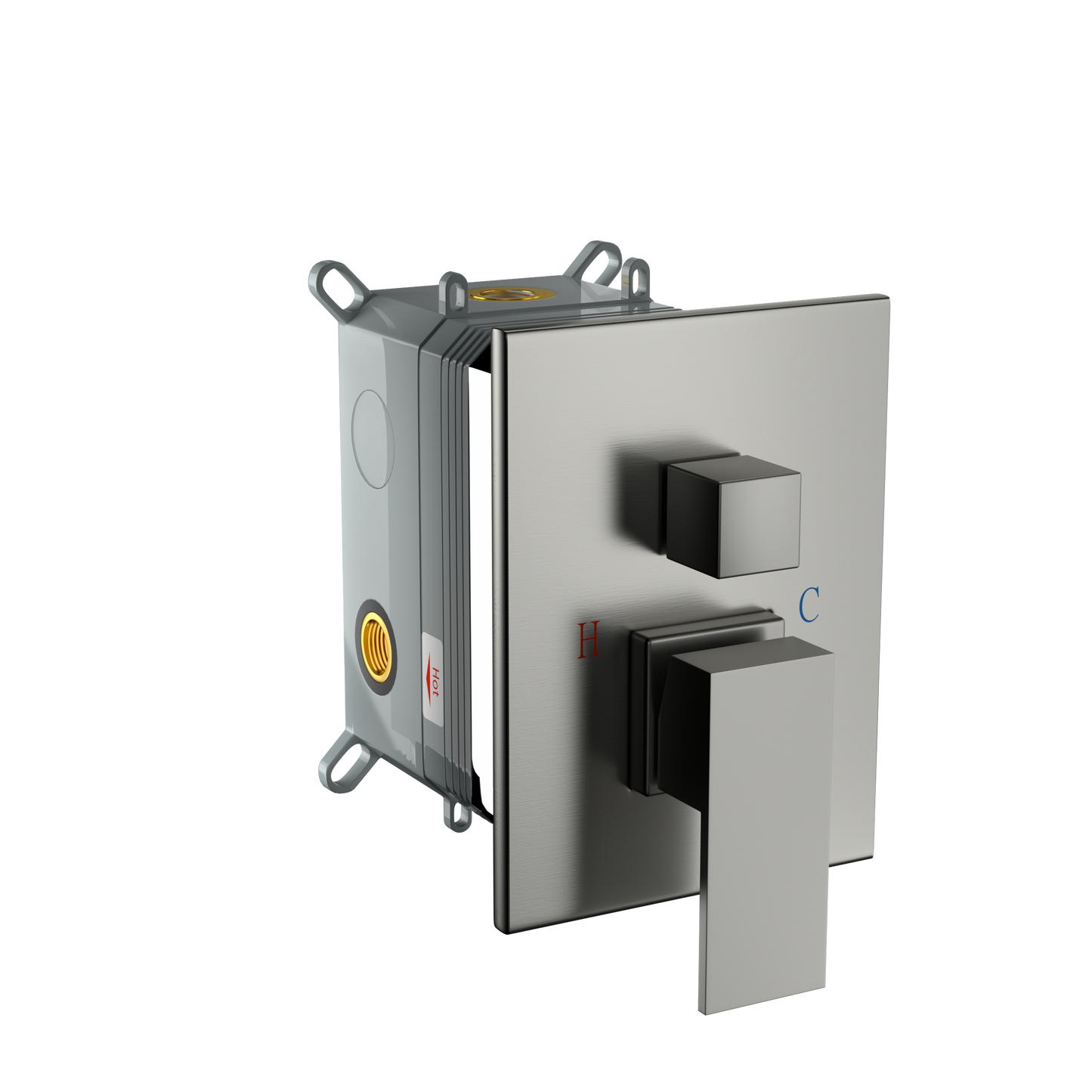 Dual Shower Head - 12 Inch Wall Mounted Square Shower System