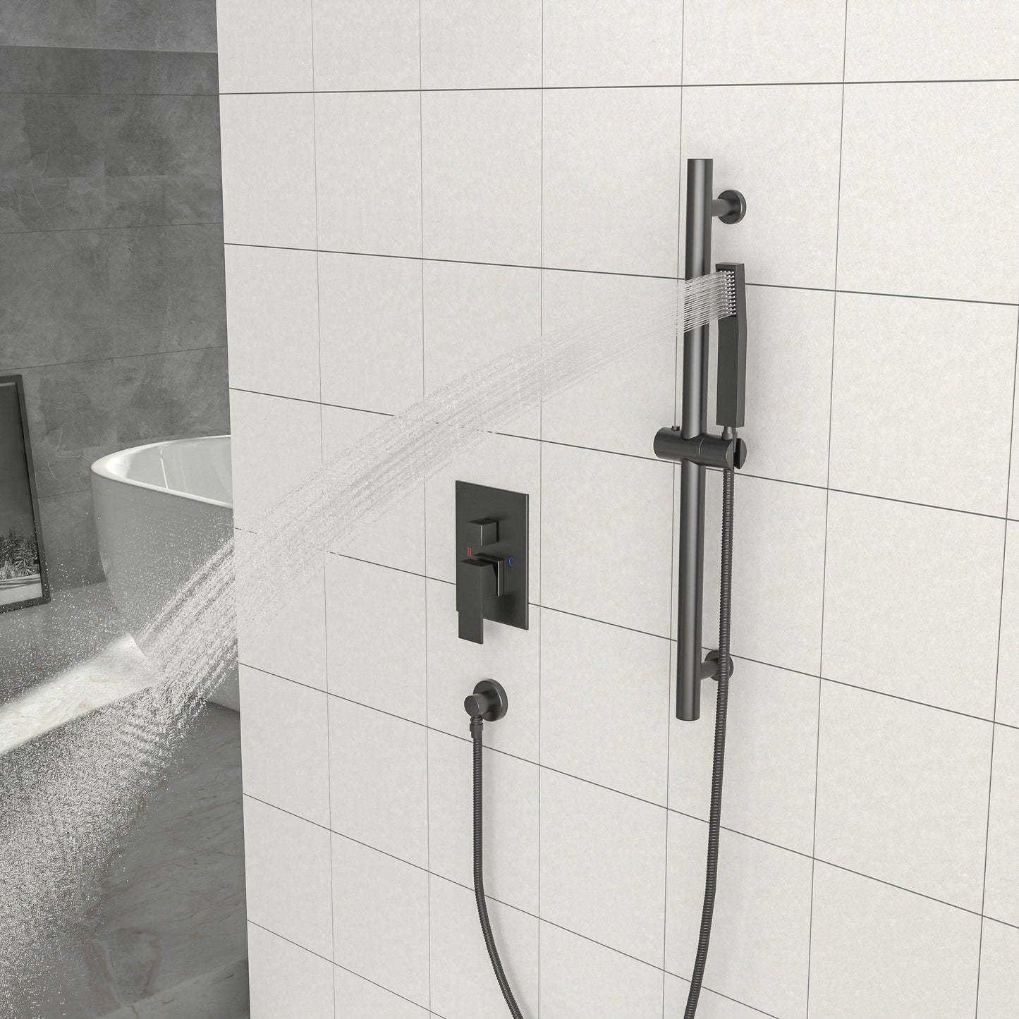 Shower System with Adjustable Slide Bar