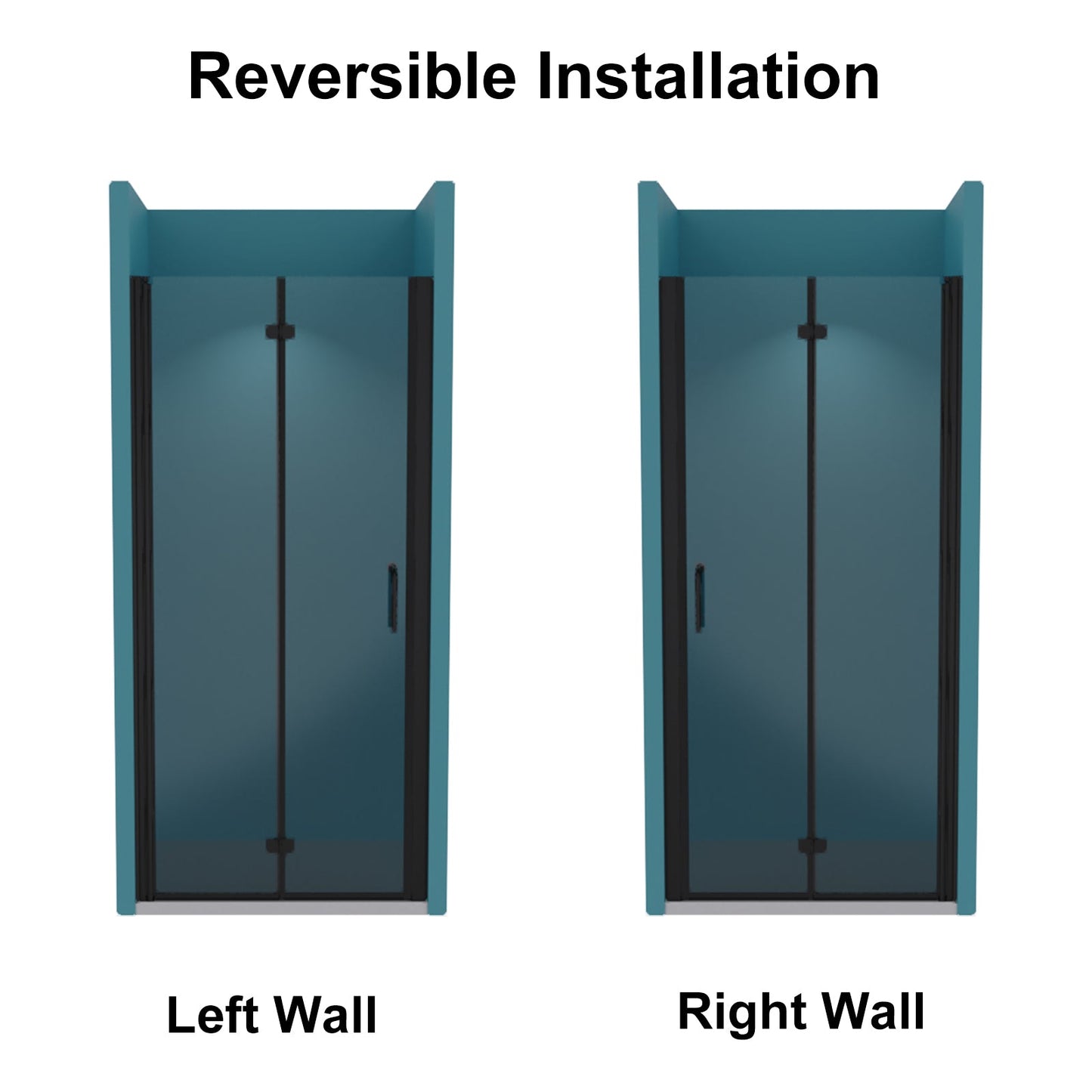 Bi-Fold Semi-Frameless Shower Doors