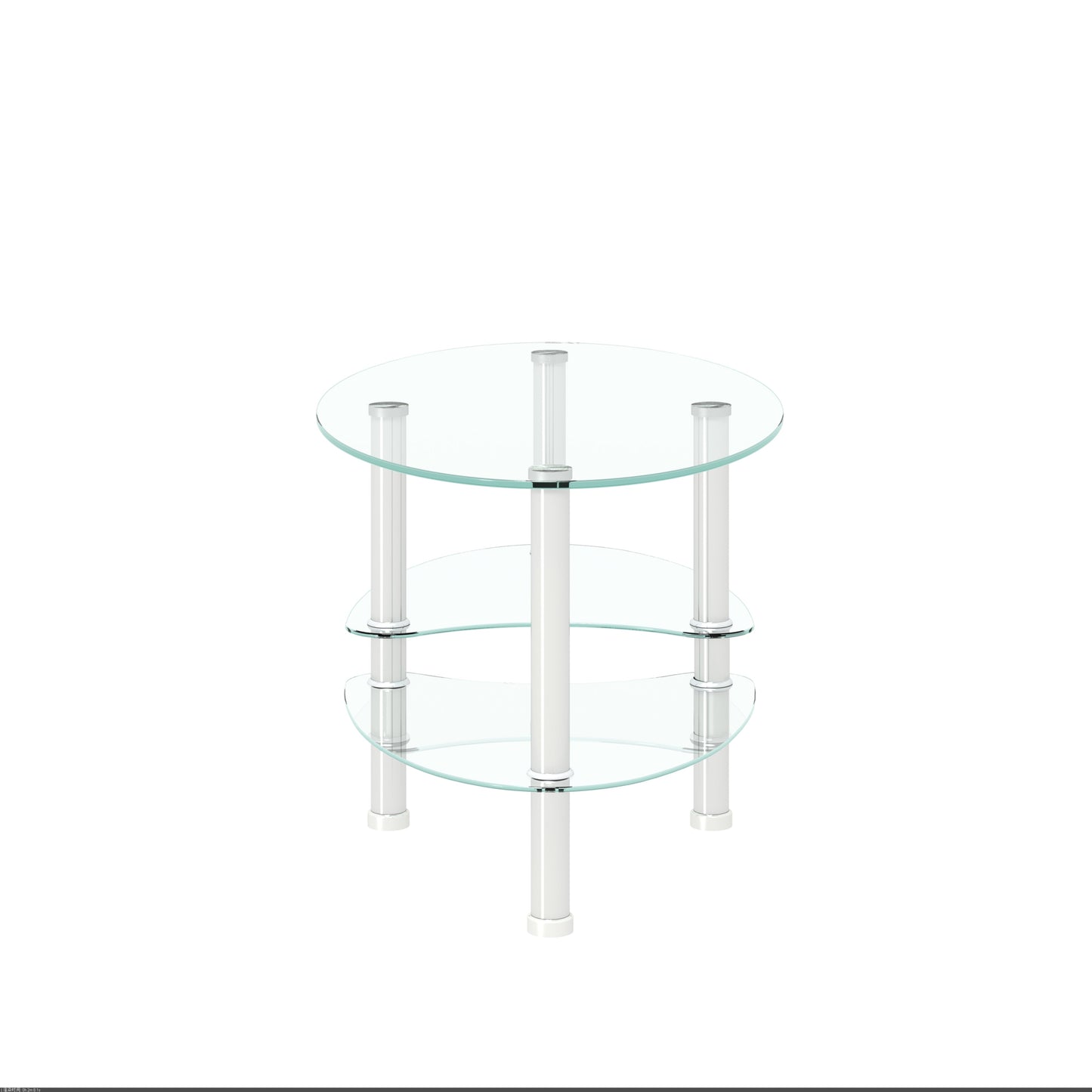 Transparent Oval Glass Coffee Table
