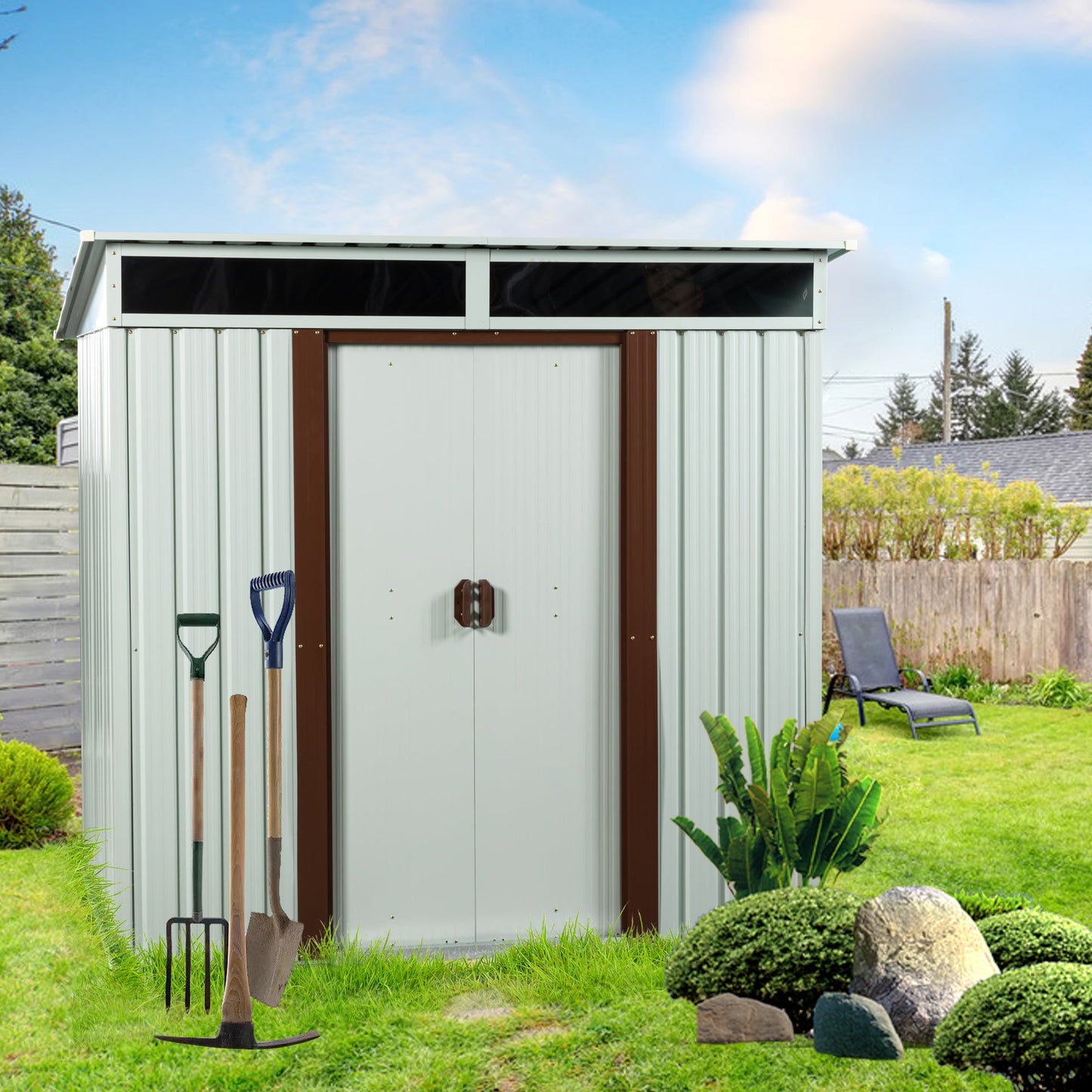 6ft x 5ft Outdoor Metal Storage Shed