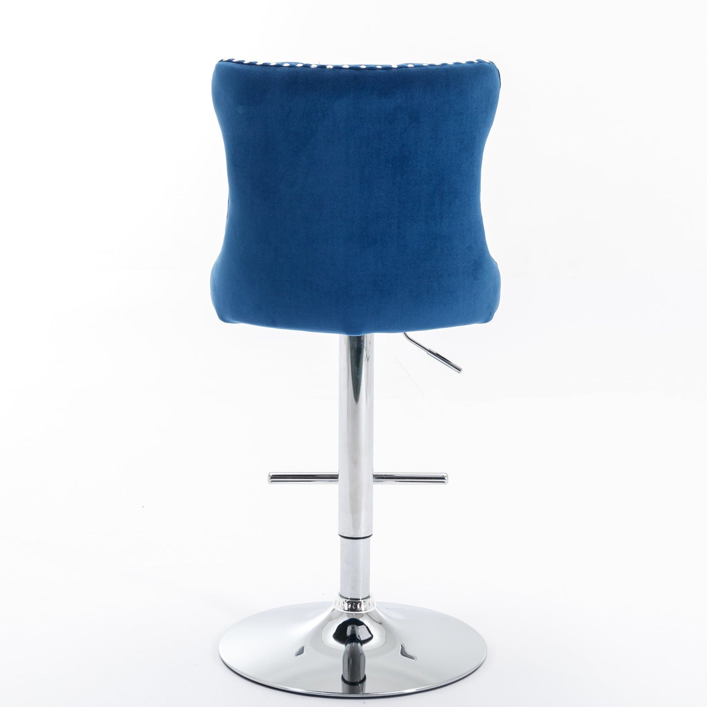 A&A Furniture Swivel Velvet Barstools