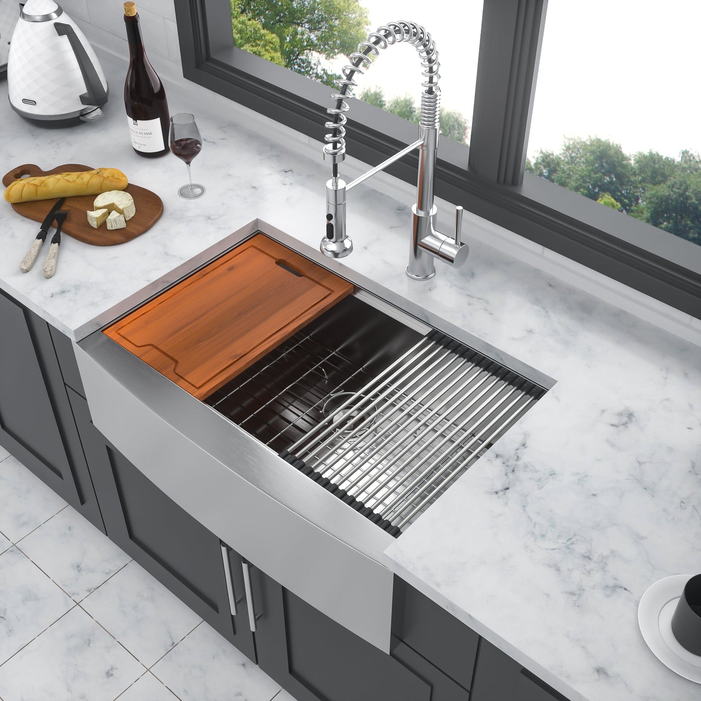 33 x 22 x 10 Inch Farmhouse Kitchen Sink