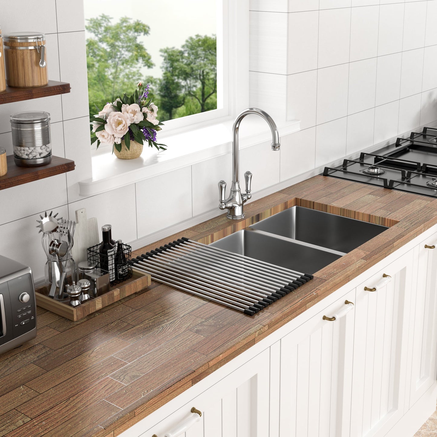 16 Gauge Stainless Steel Undermount Double Bowl Kitchen Sink