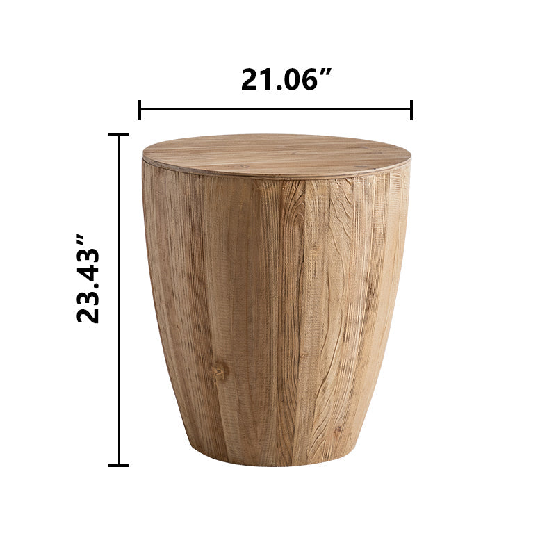 21.06" Vintage Style Bucket Shaped Coffee Table