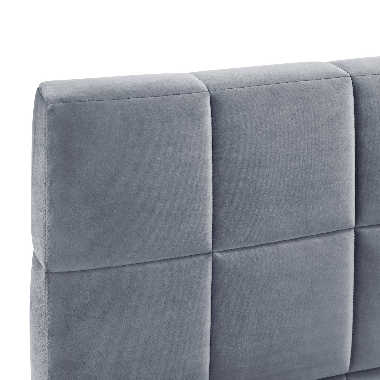 Full Size Upholstered Daybed/Sofa Bed Frame - Gray Velvet