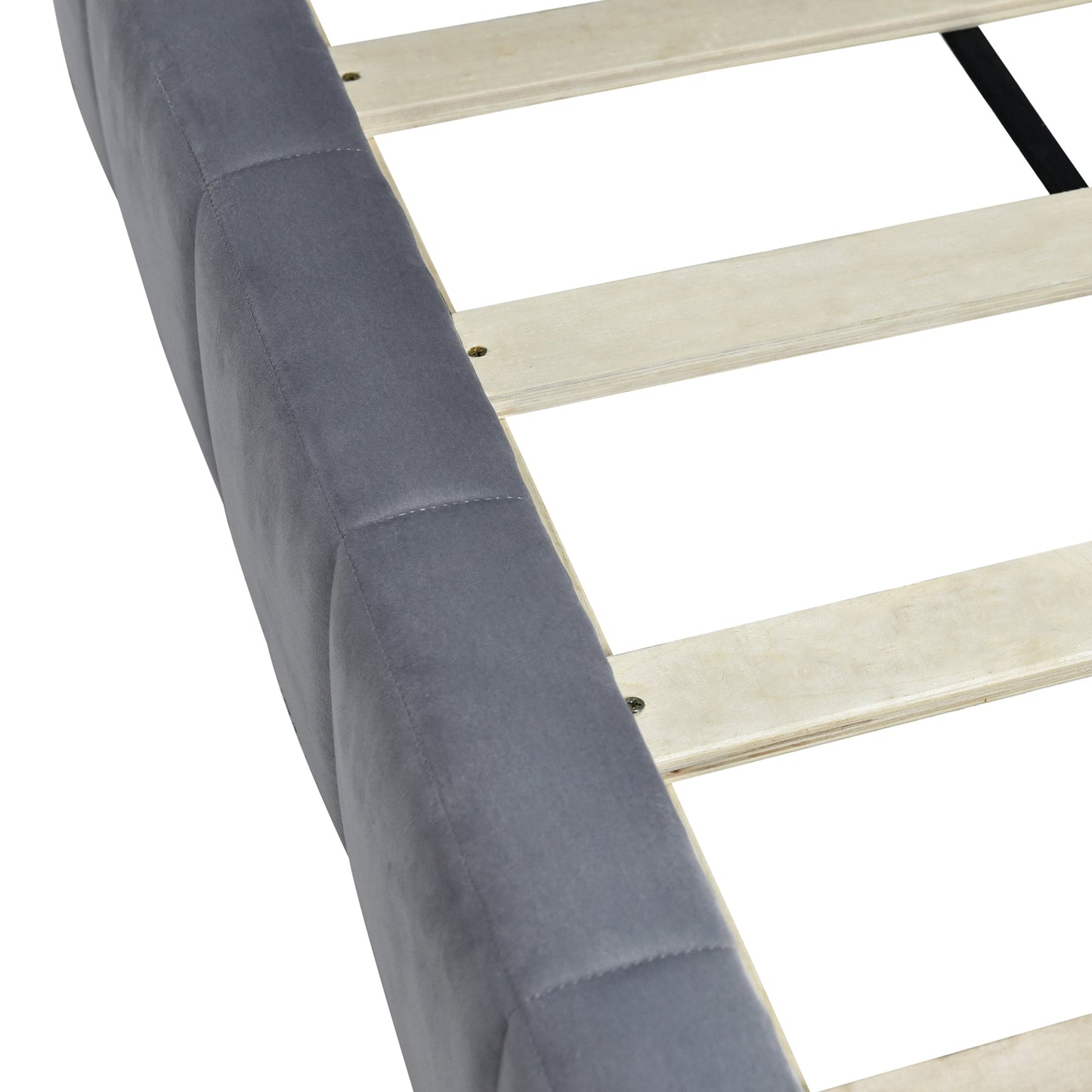 Full Size Upholstered Daybed/Sofa Bed Frame - Gray Velvet