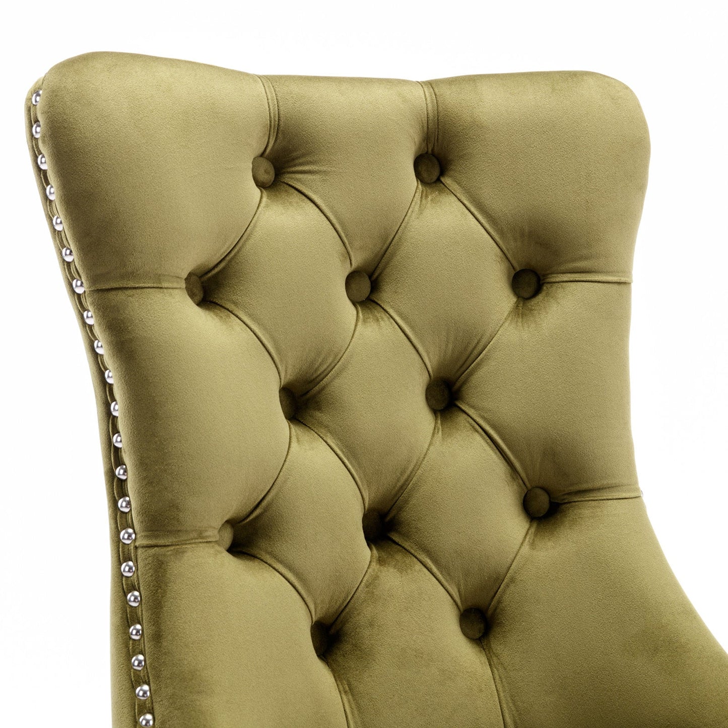 Nikki Collection Modern Velvet Upholstered Dining Chair Set