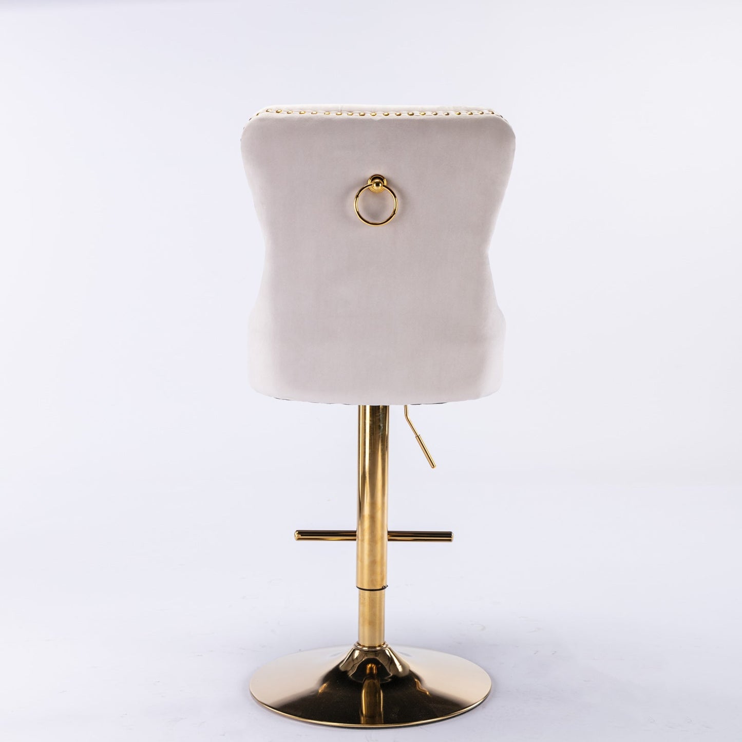 Thick Golden Swivel Velvet Barstools