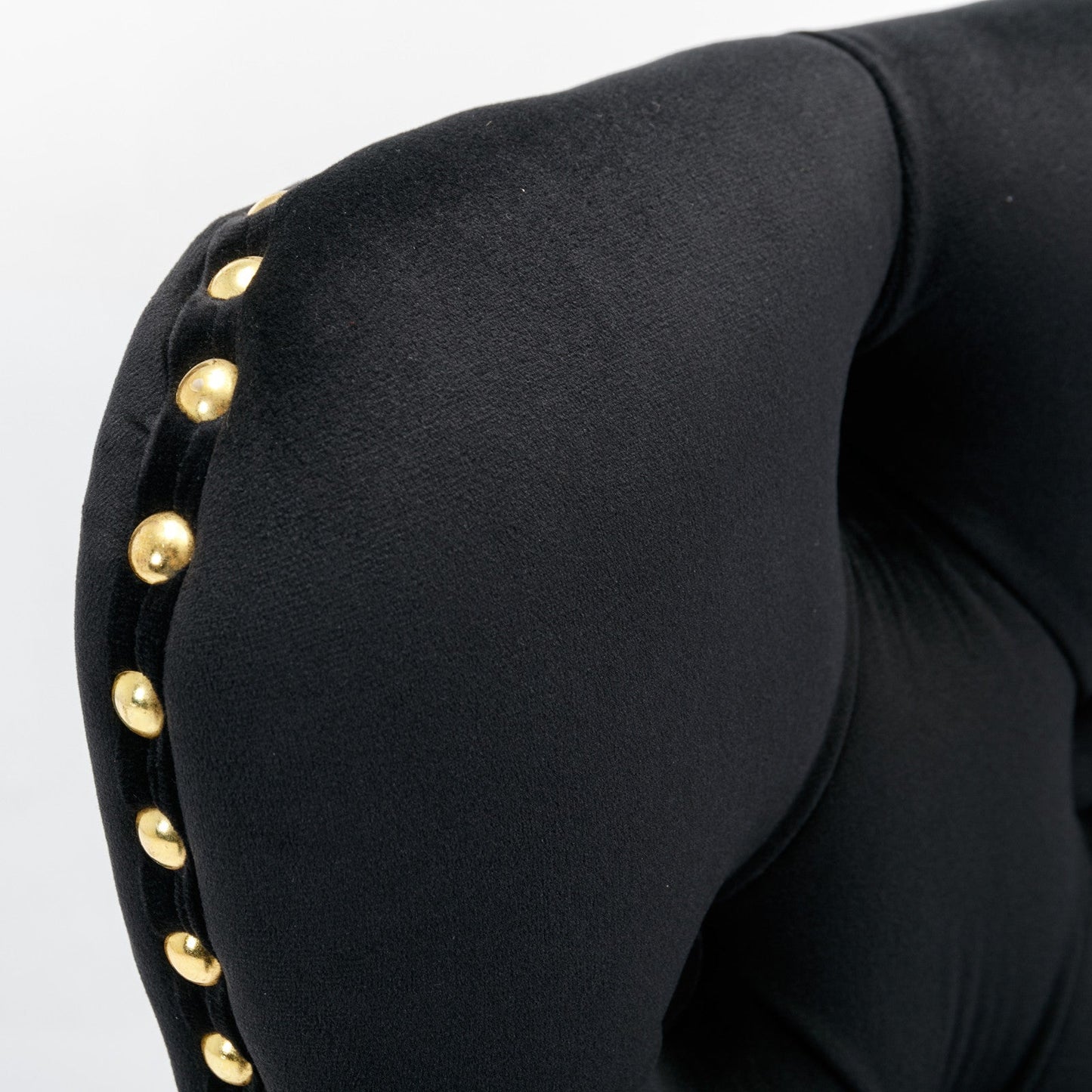 Thick Golden Swivel Velvet Barstools - Set of 2