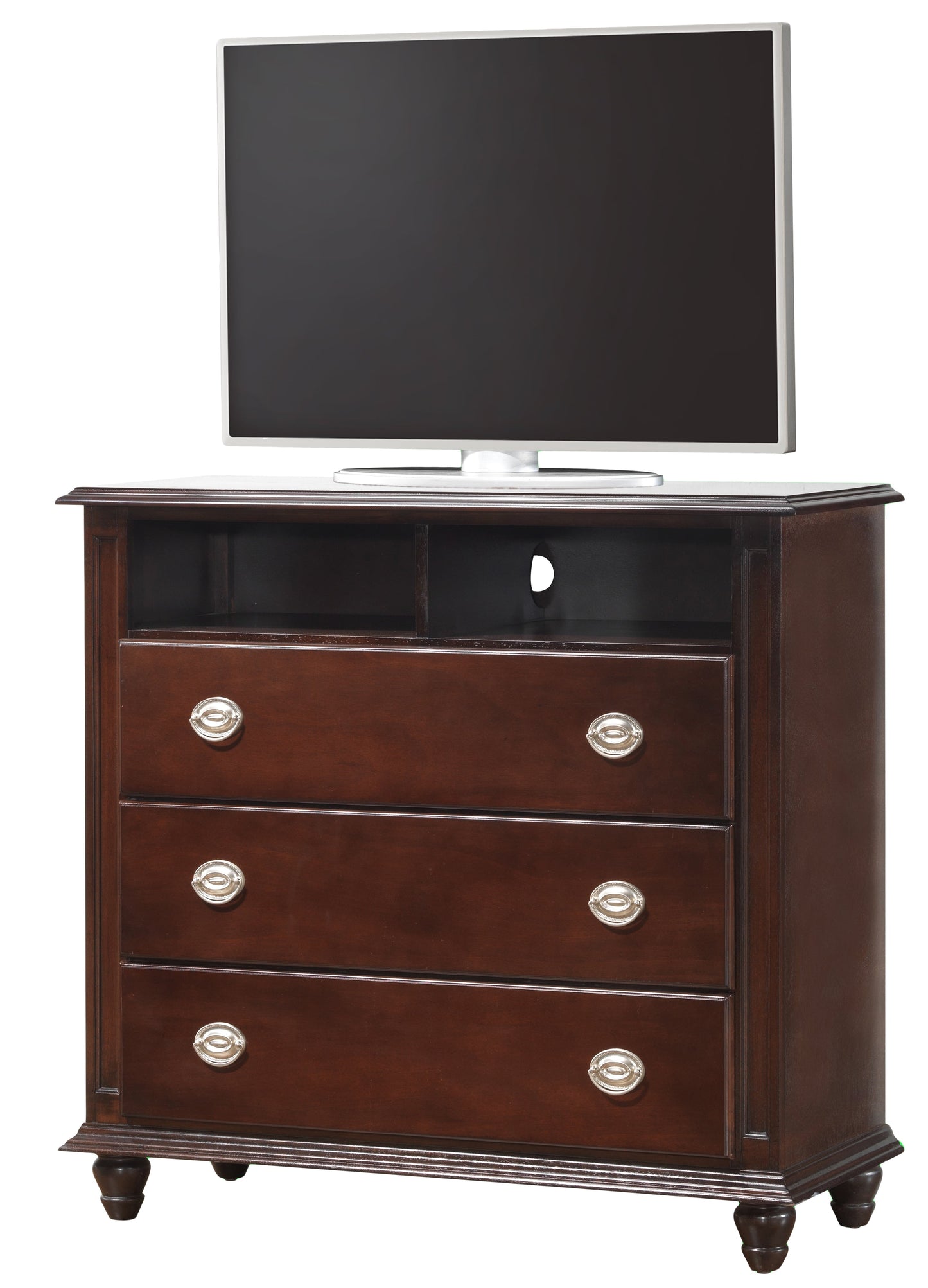 Elegant Cappuccino Media Storage Chest