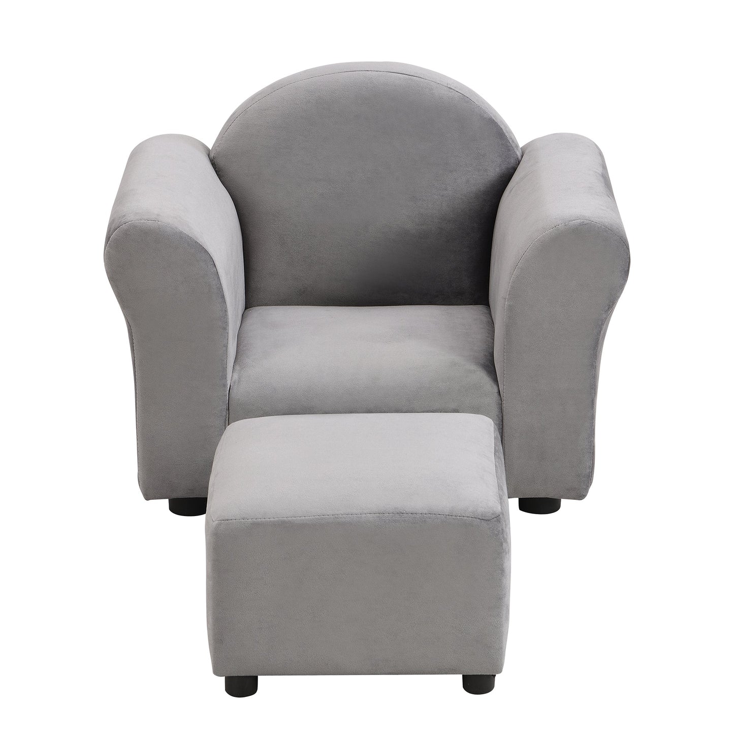Kids Upholstered Chair with Ottoman