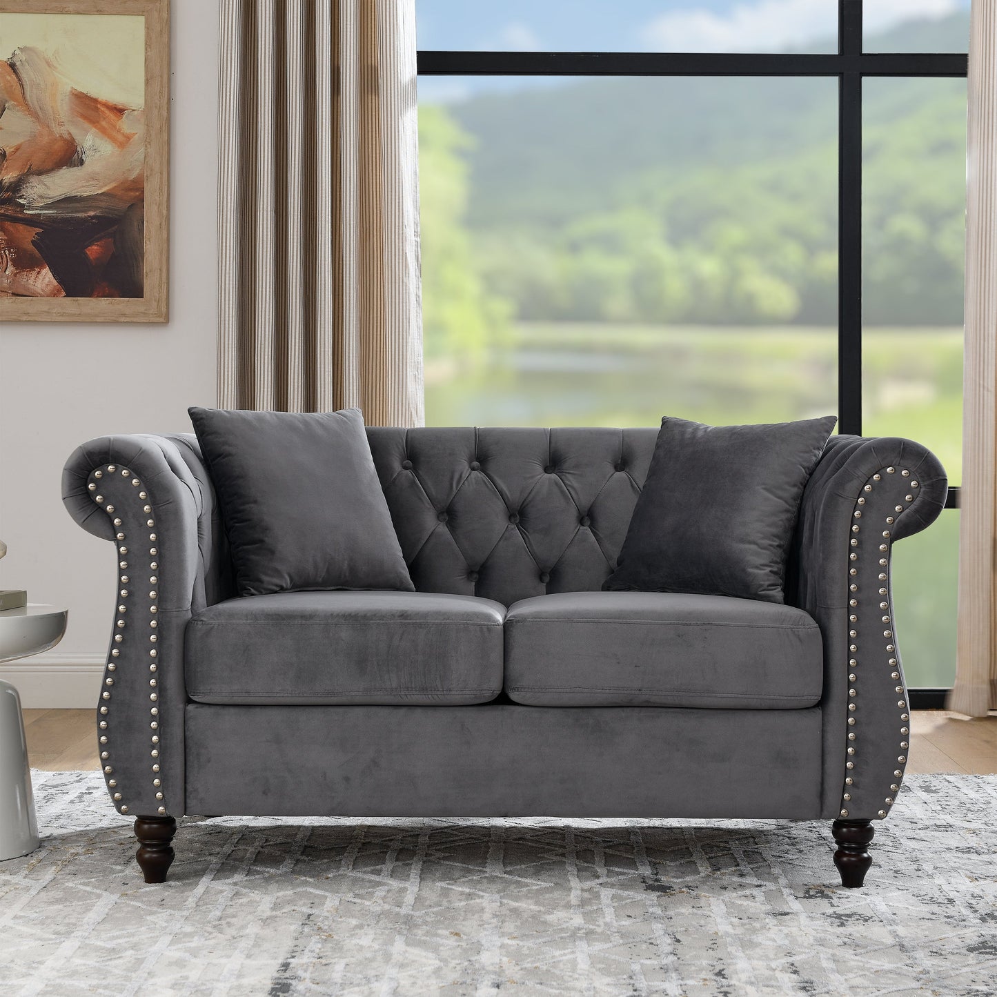 58.8" Chesterfield Sofa