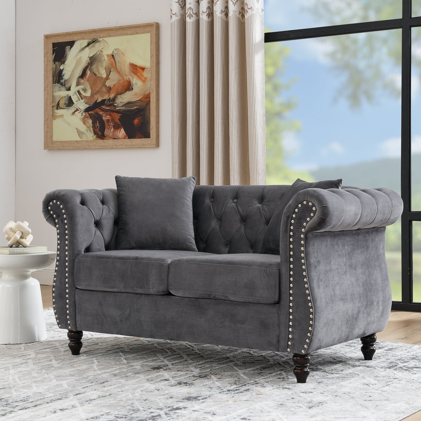 58.8" Chesterfield Sofa