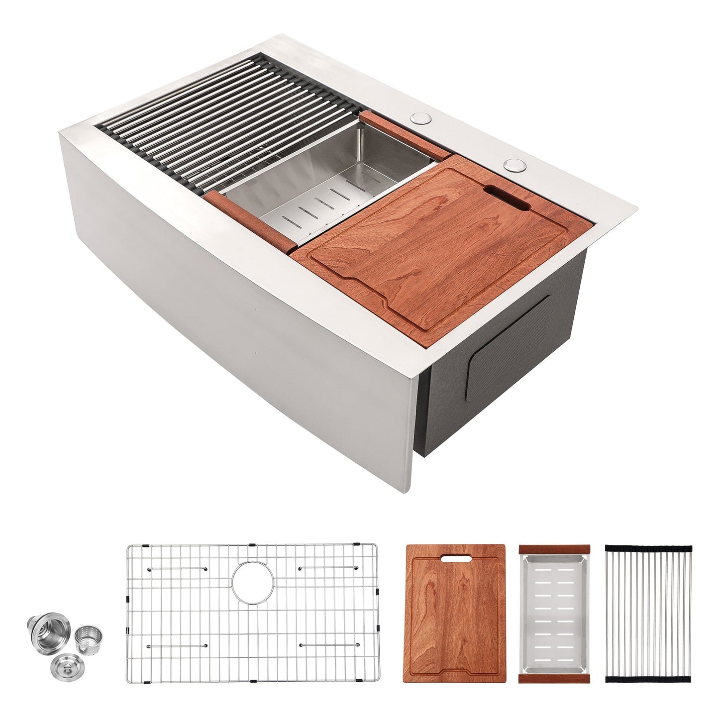 36-Inch Drop-In Farmhouse Sink Workstation