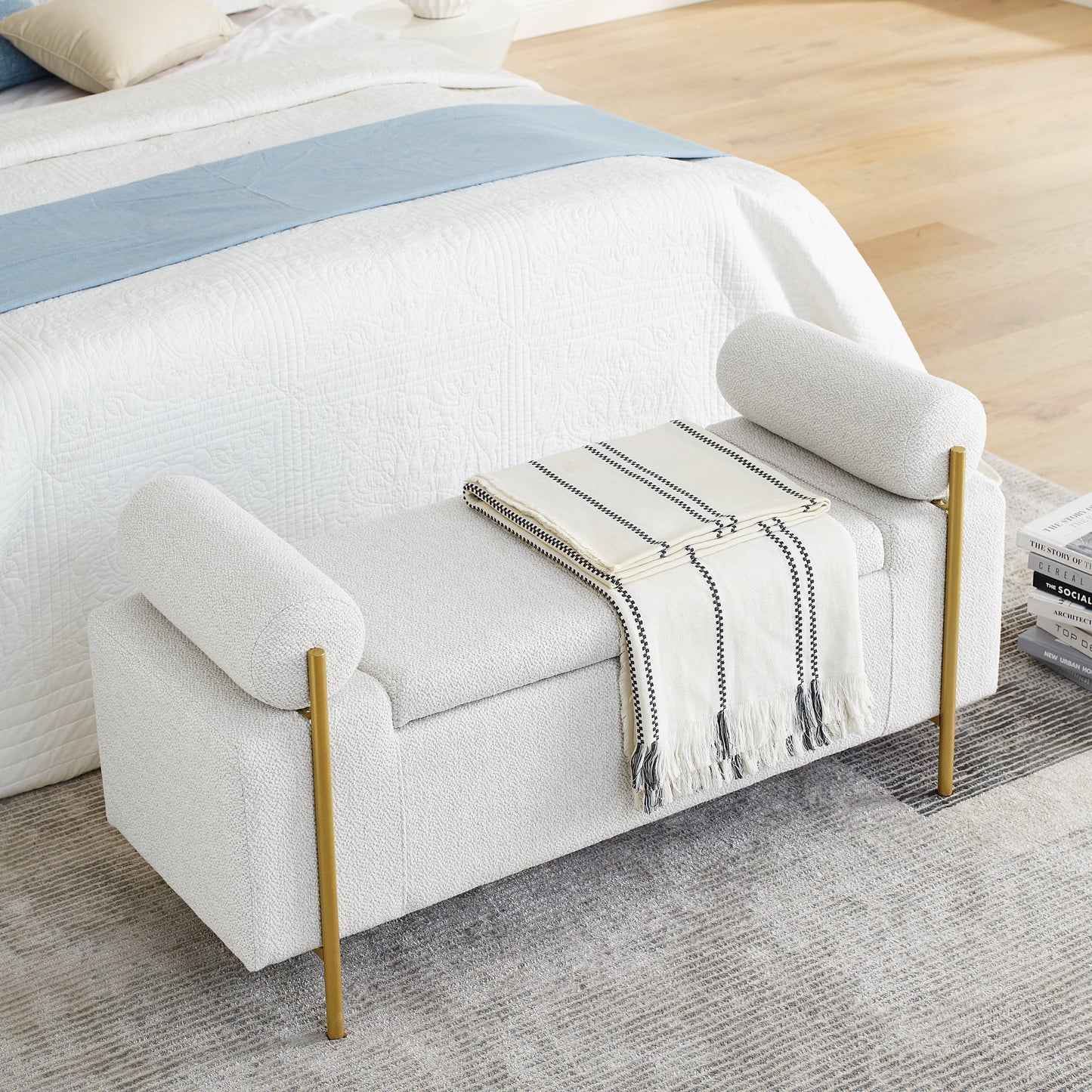 Elegant Upholstered Storage Bench