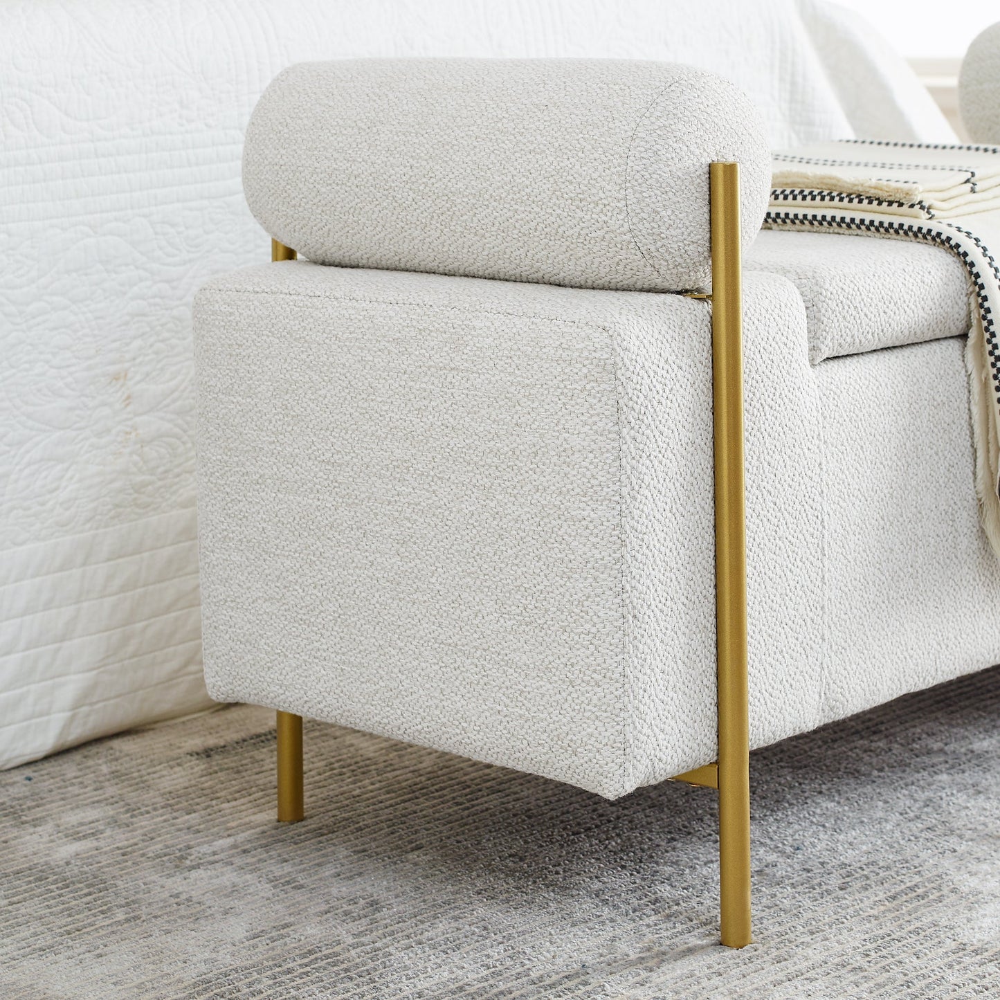 Elegant Upholstered Storage Bench