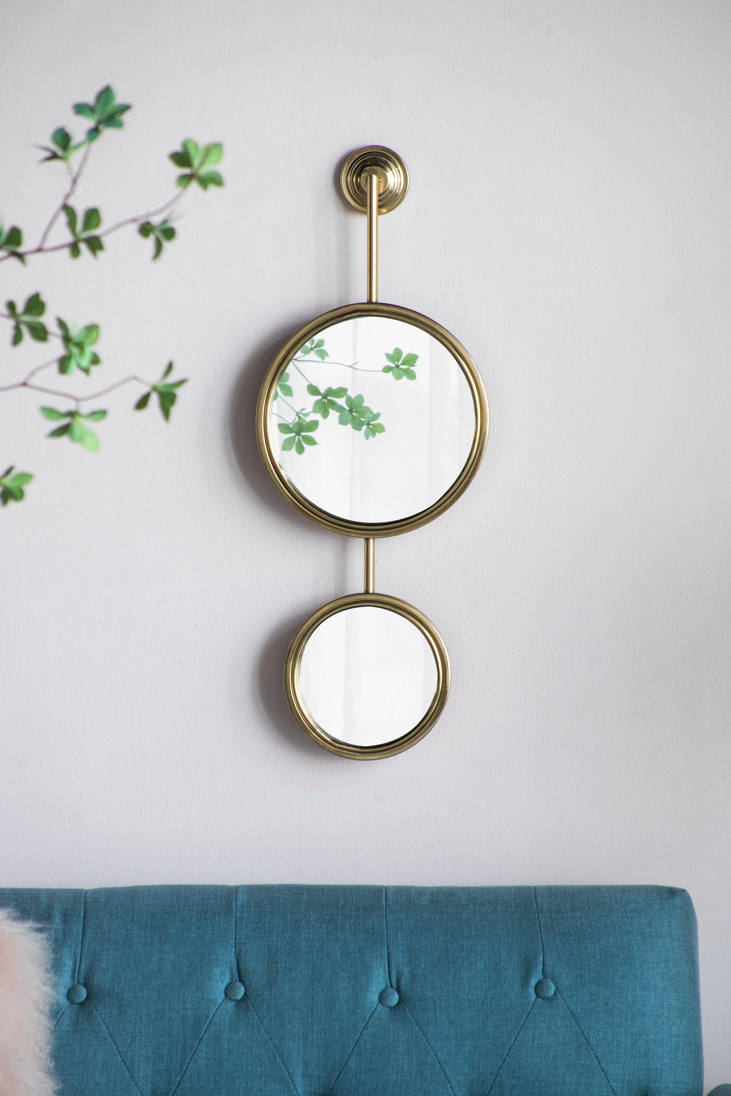 2 Circle Mirrors for Wall Decor