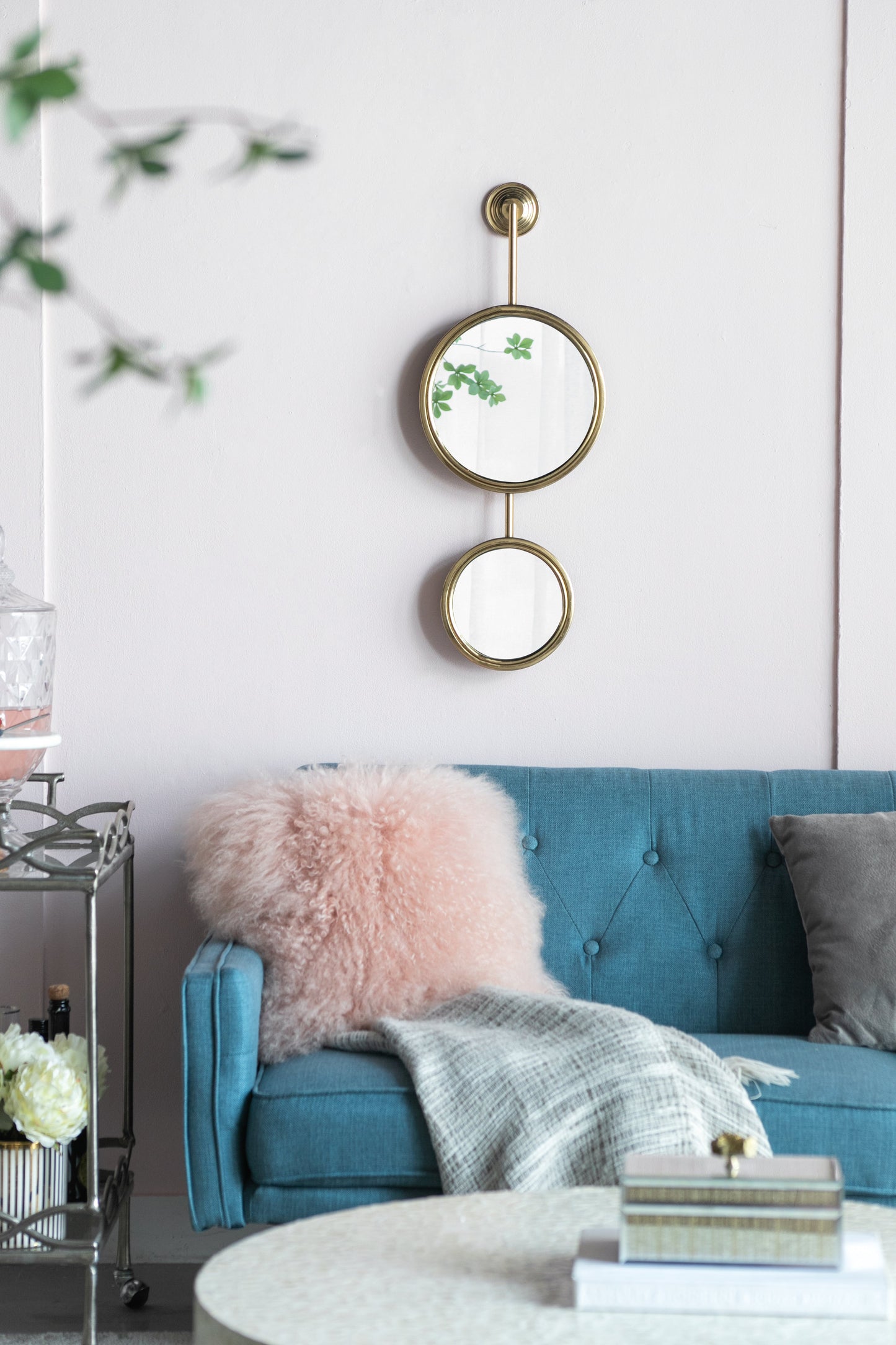 2 Circle Mirrors for Wall Decor