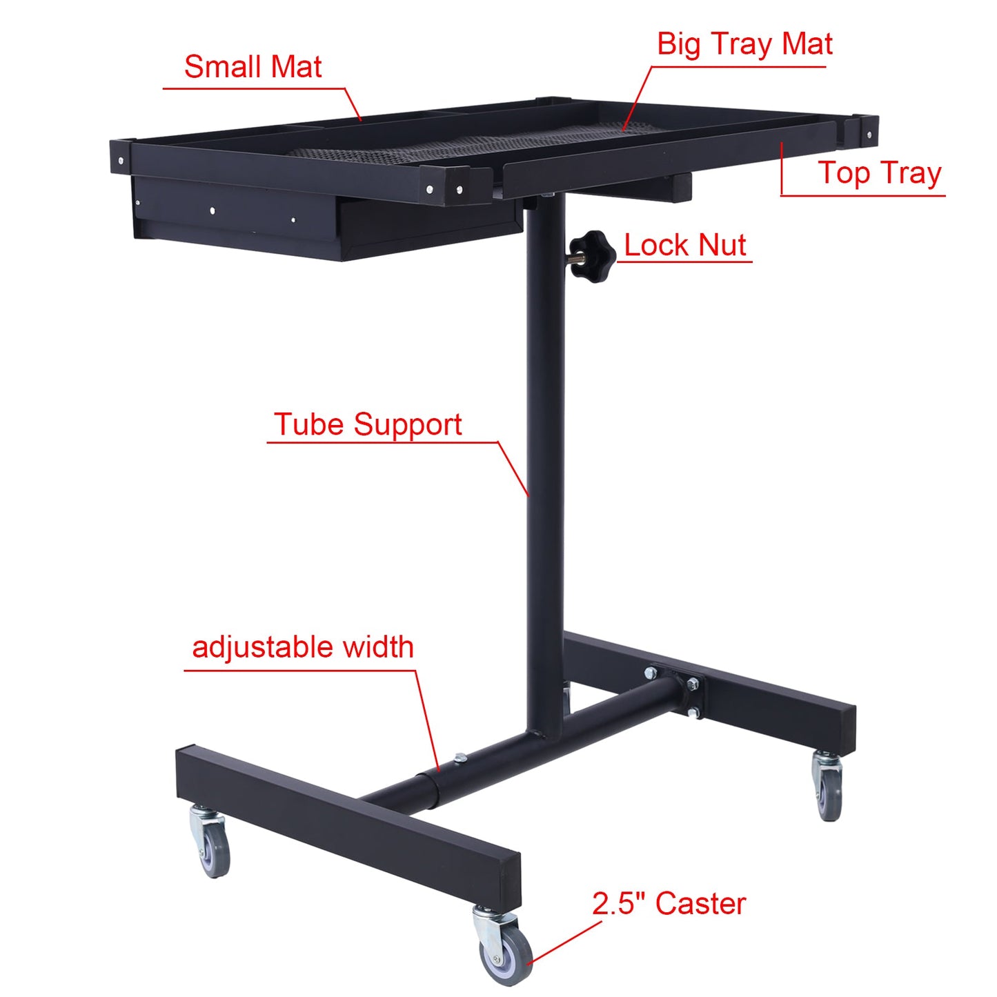 Adjustable Tear Down Work Table with Drawer