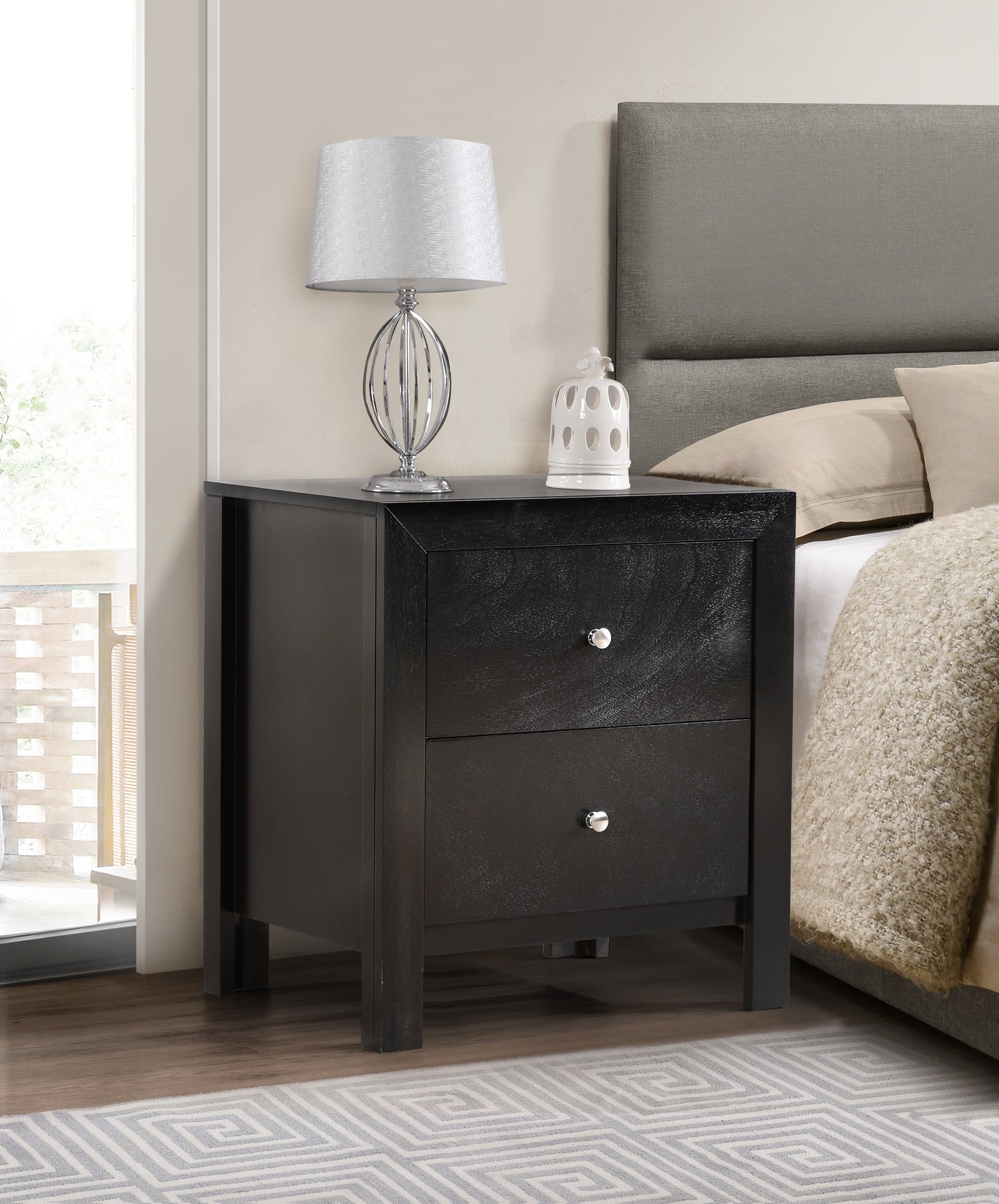 Elegantly Designed Bedside Table In Chic