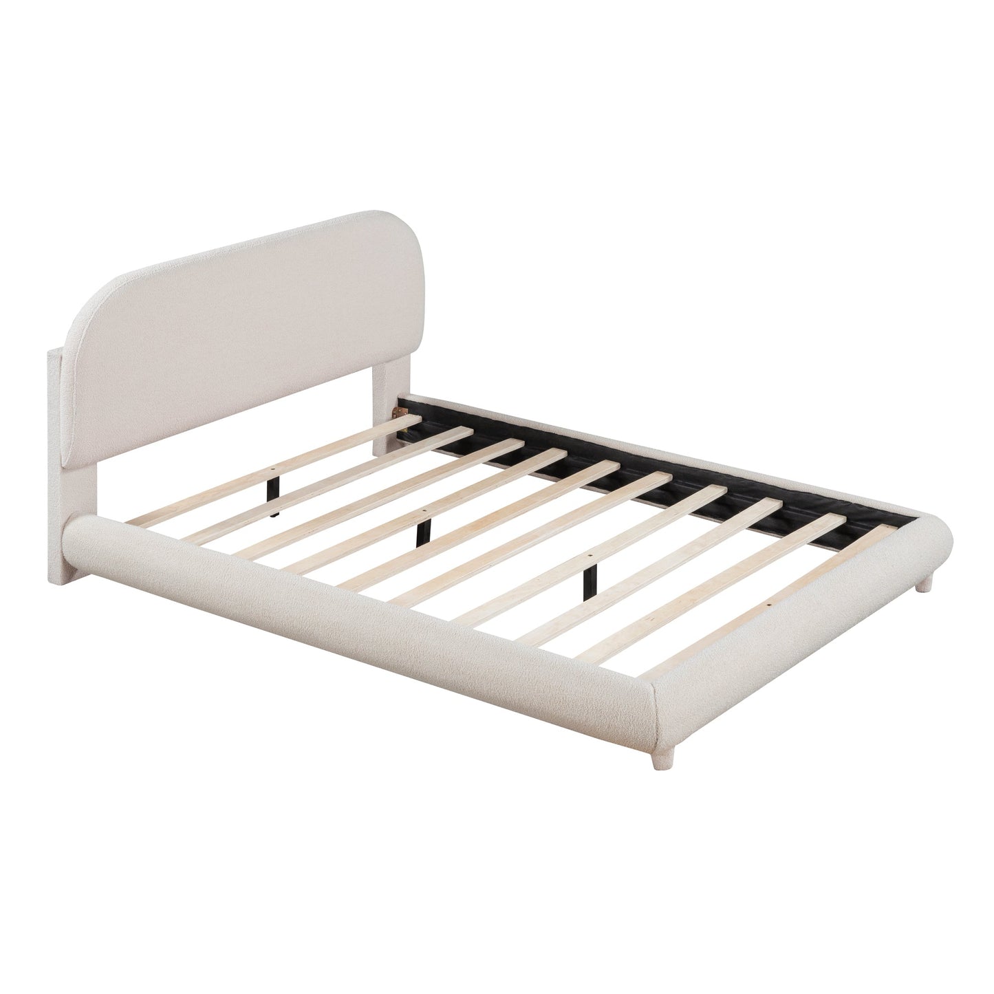 Teddy Fleece Full Size Upholstered Platform Bed