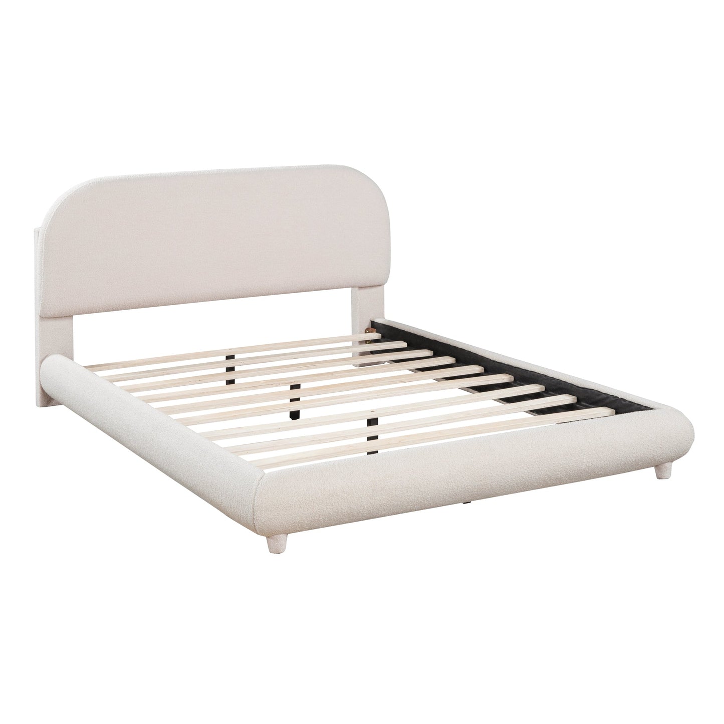 Teddy Fleece Full Size Upholstered Platform Bed