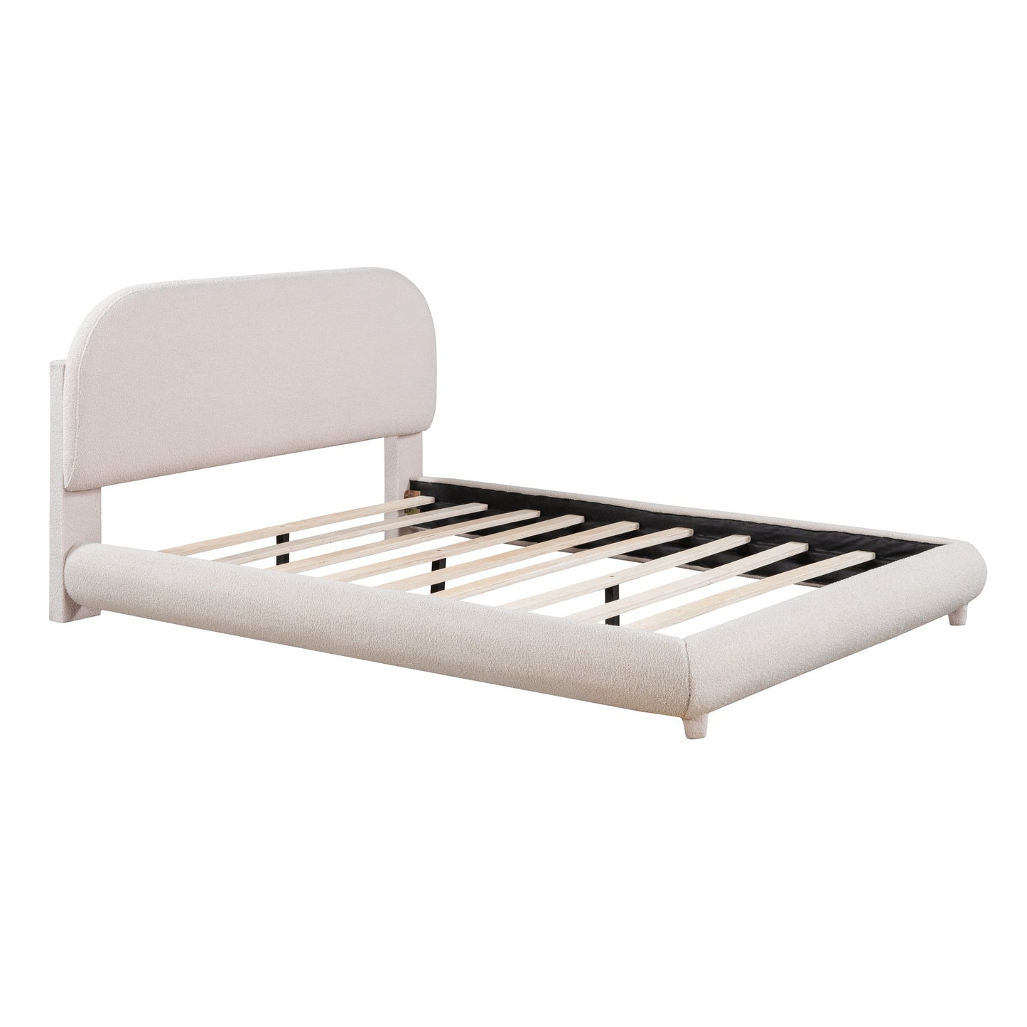 Teddy Fleece Full Size Upholstered Platform Bed