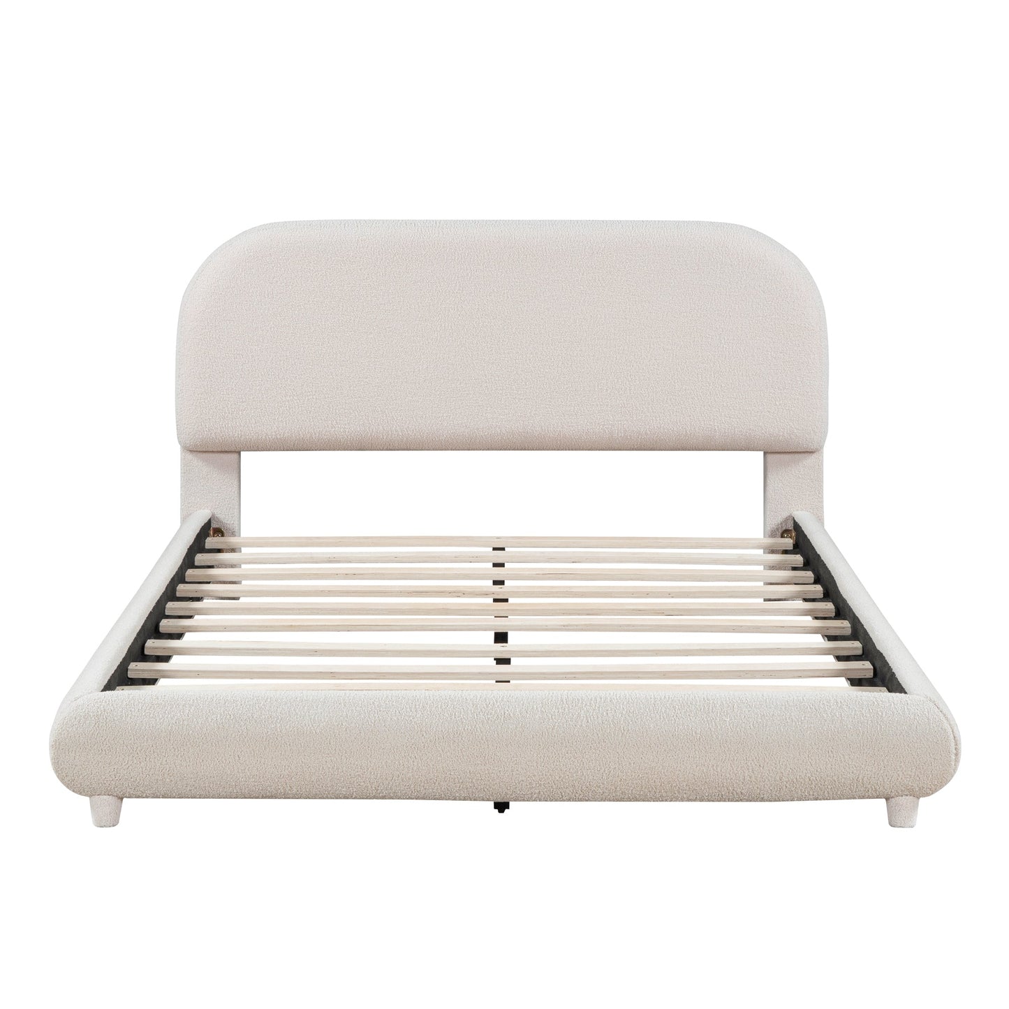 Teddy Fleece Full Size Upholstered Platform Bed