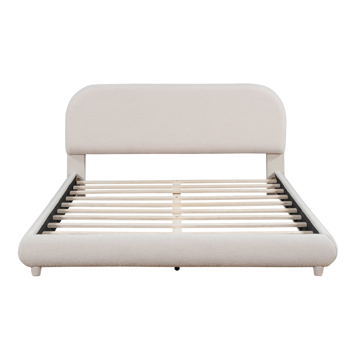 Teddy Fleece Queen Size Upholstered Platform Bed