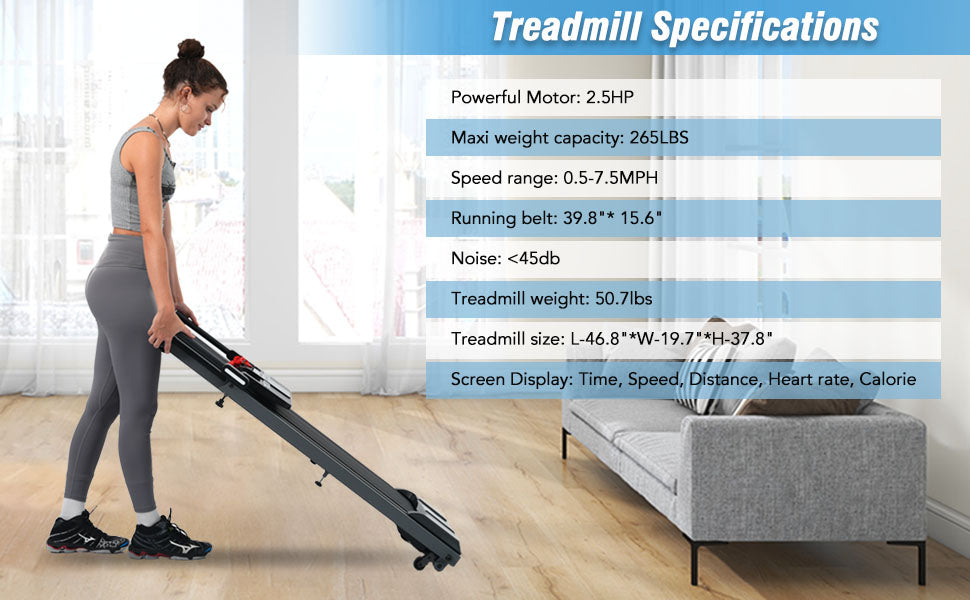 NEW Folding Treadmill Walking Pad for Home Office