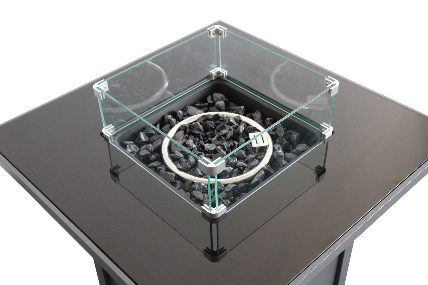 25" H x 30" W Steel Outdoor Fire Pit Table