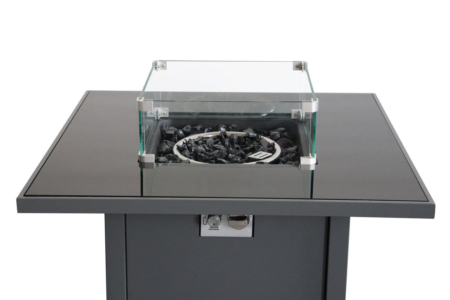 25" H x 30" W Steel Outdoor Fire Pit Table