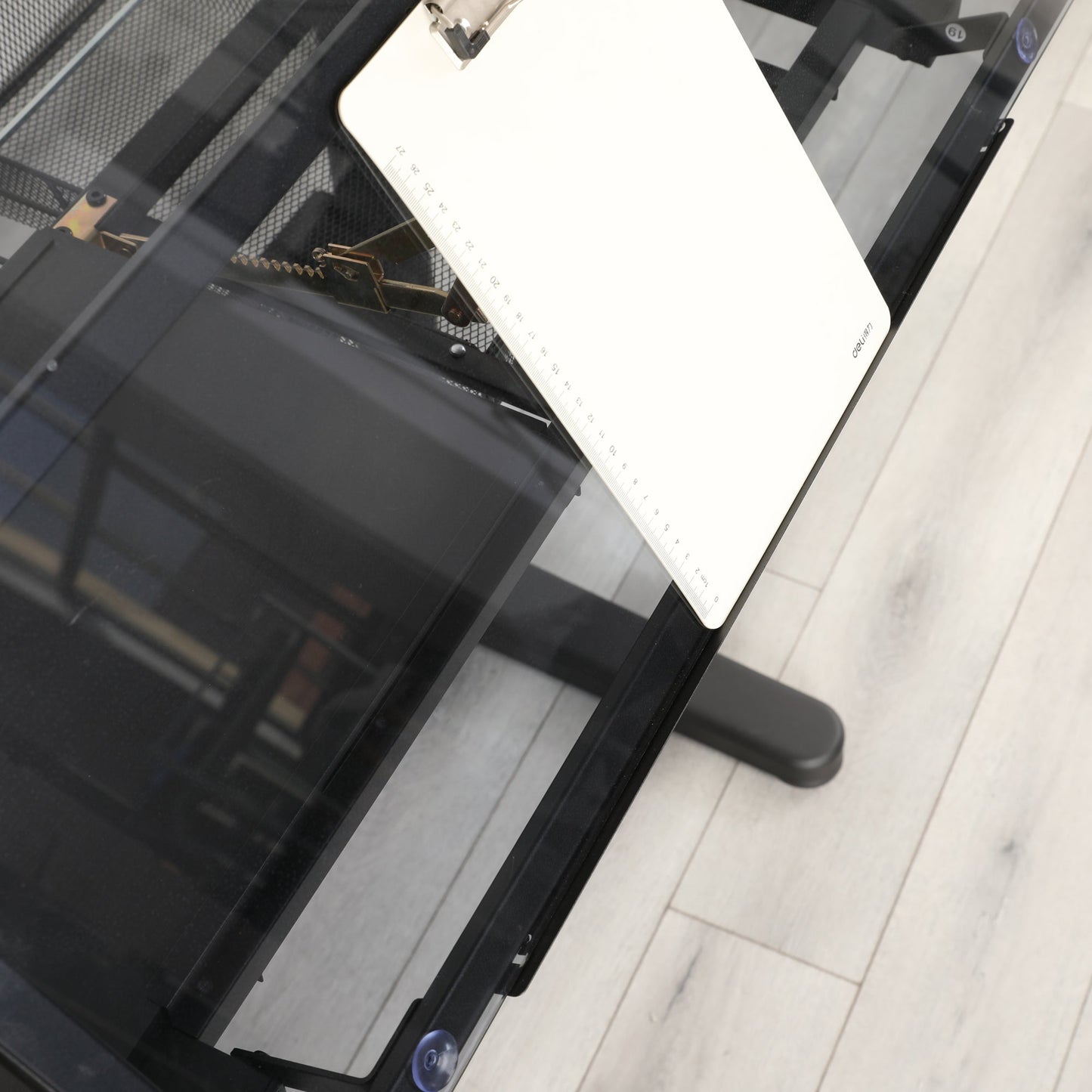 Hand Crank Adjustable Drafting Table with Stool