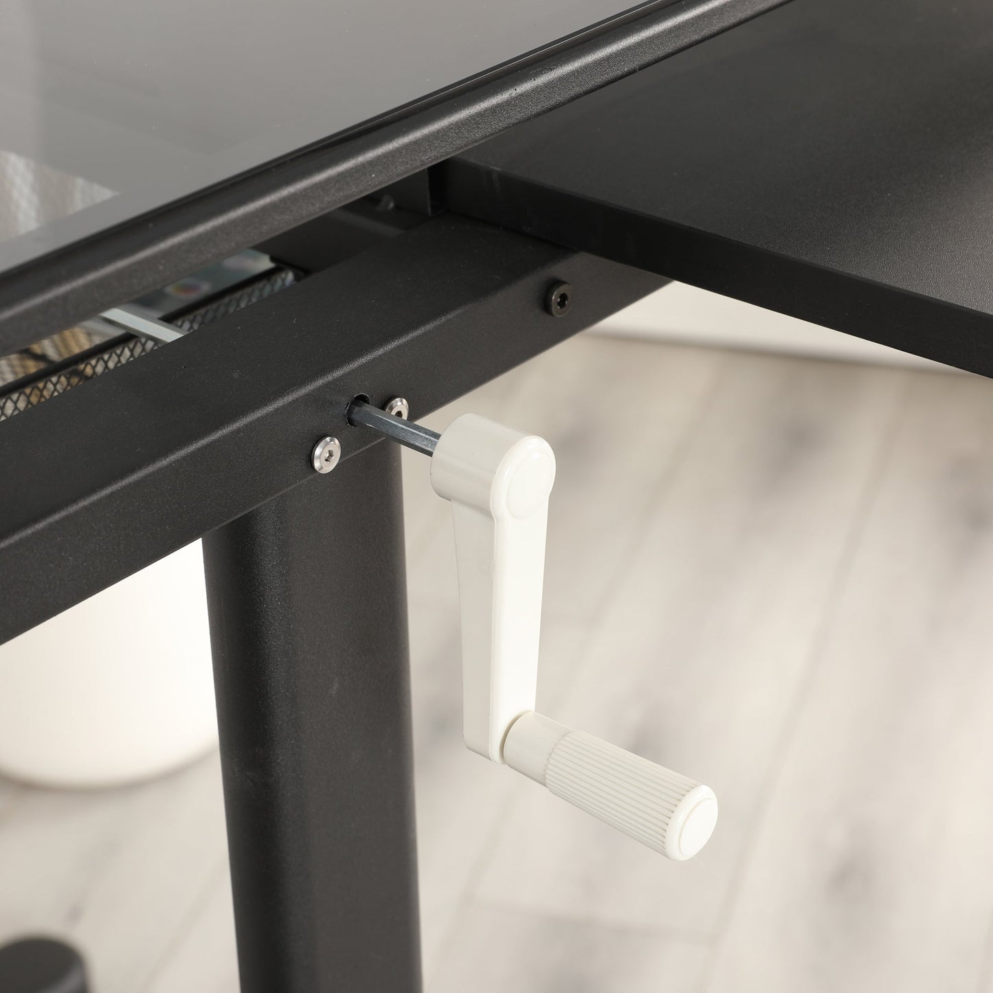 Hand Crank Adjustable Drafting Table with Stool