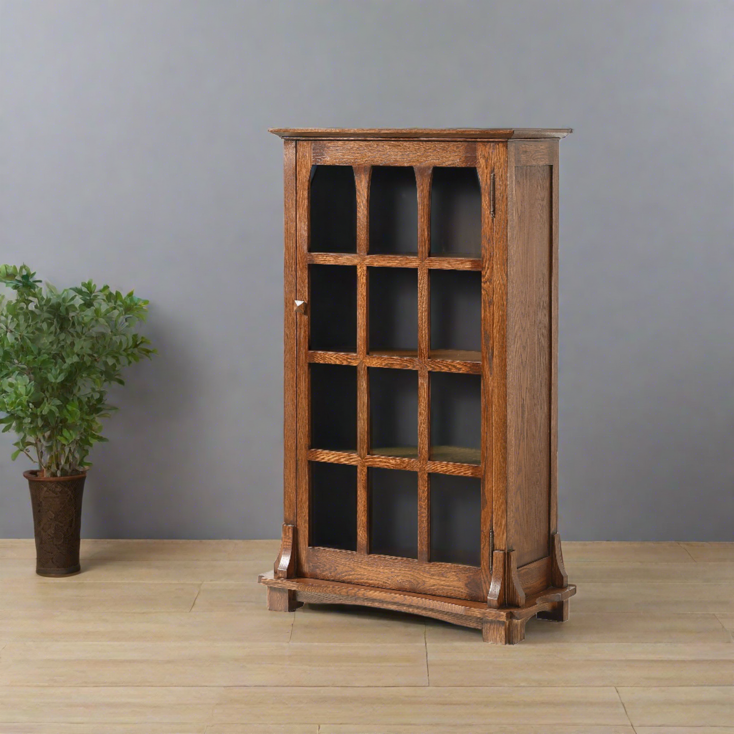 Mission Solid Oak Display Bookcase (2 Colors Available)
