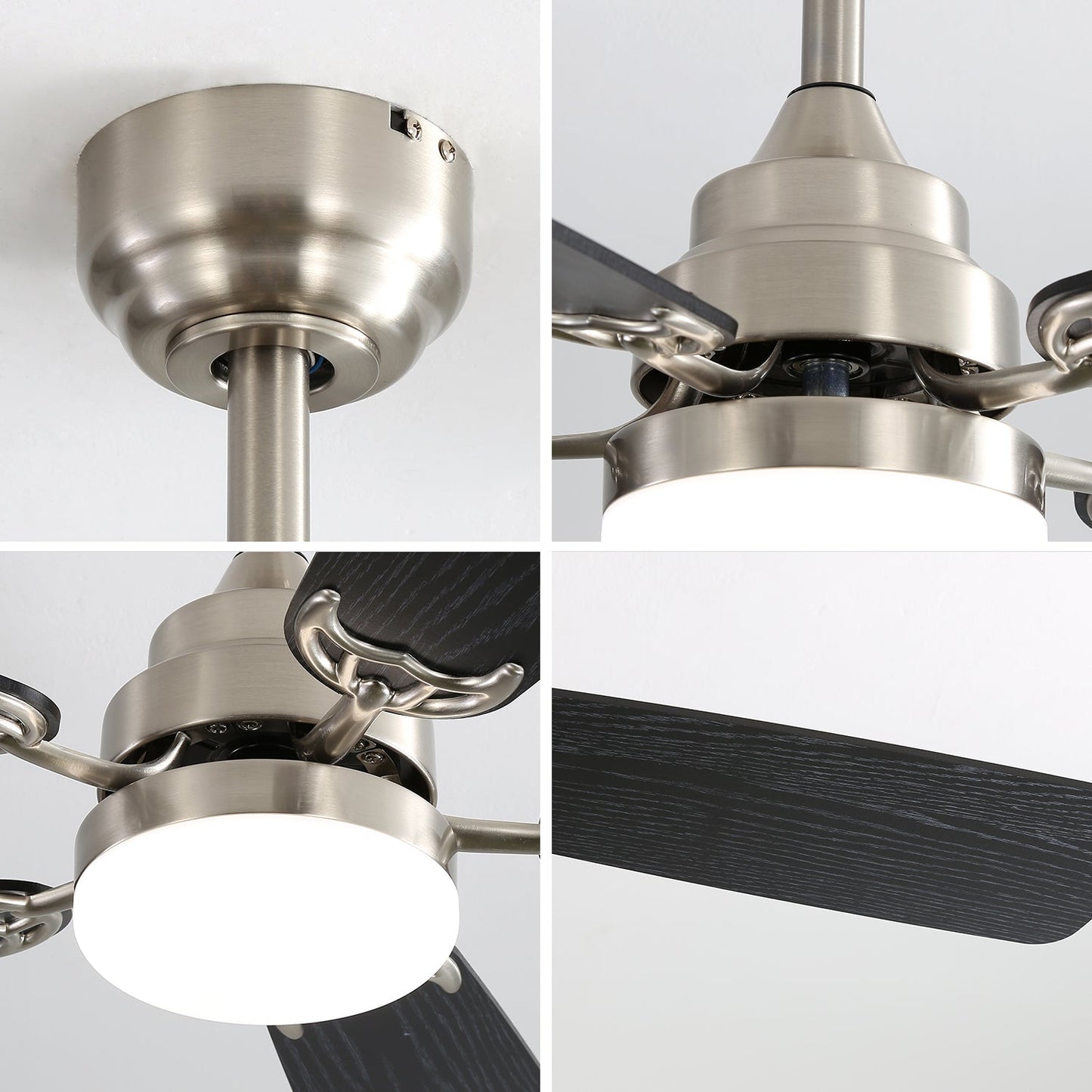 Modern 52 Inch Led Ceiling Fan With Remote Control