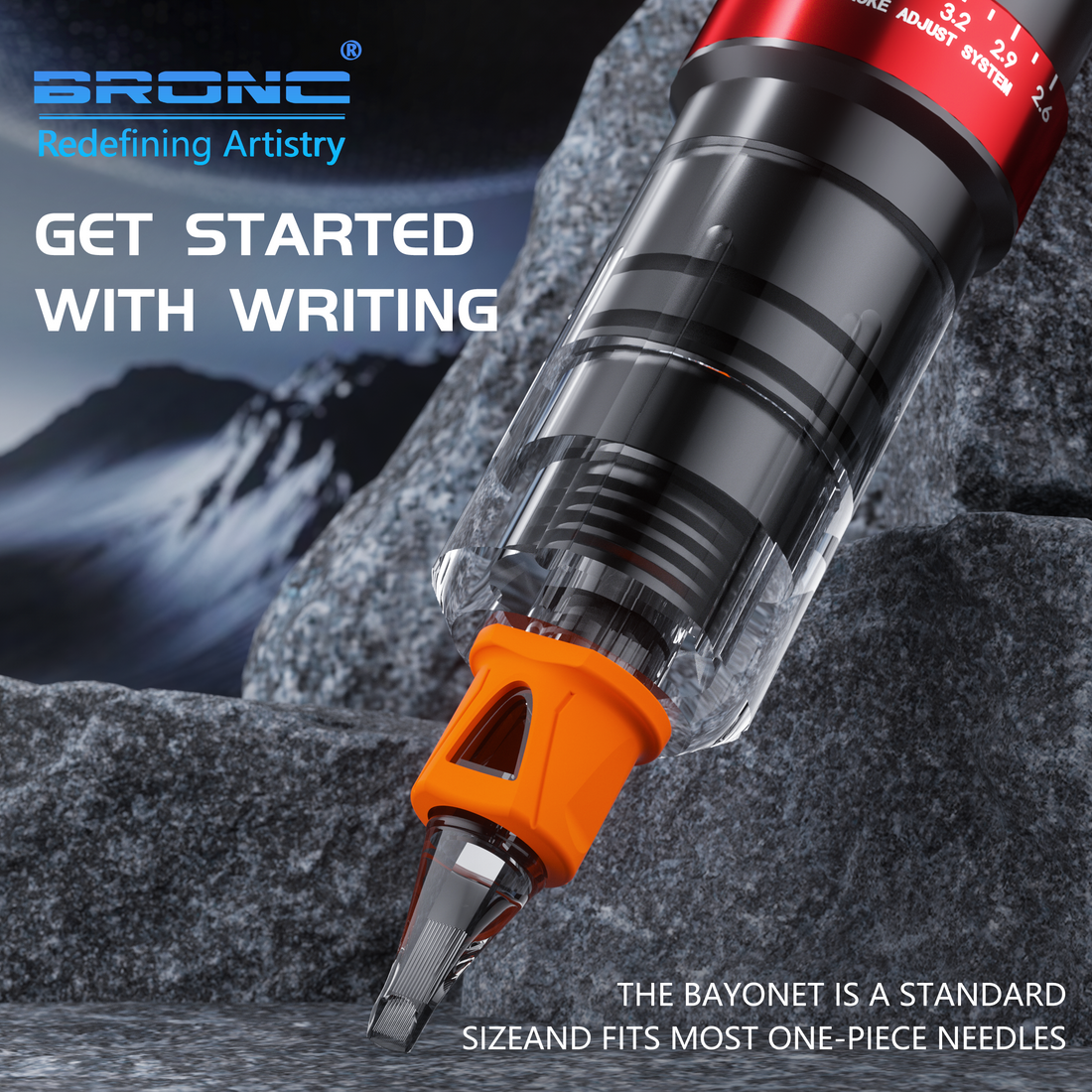 Stylo rotatif sans fil réglable BRONC Max V12 2024